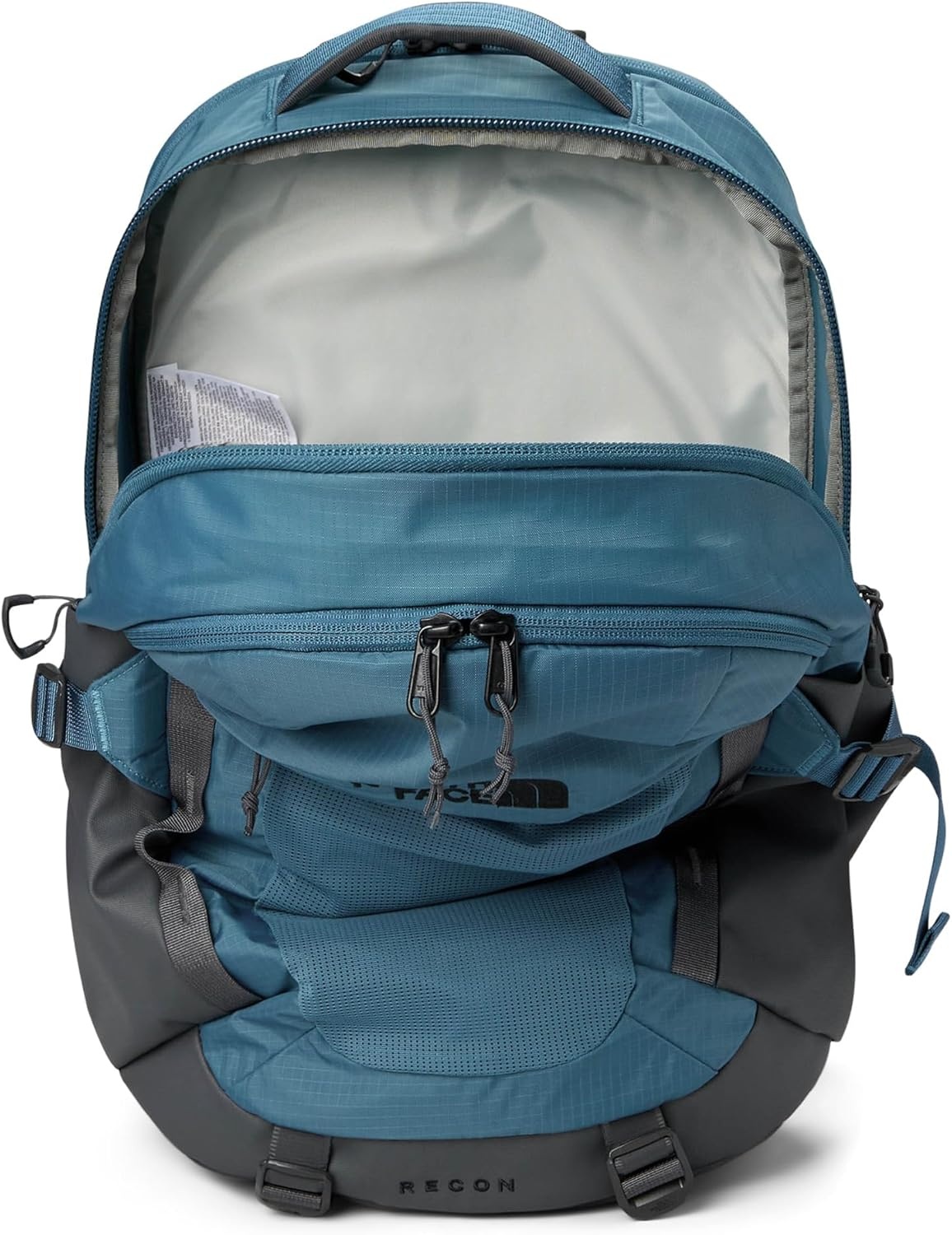 imageThe North Face Router Everyday Laptop Backpack Daypack Water Repellent Laptop Sleeve Reflective Details Asphalt Grey Light HeatherTNF BlackNPF One SizeSpaceAnthracite Grey