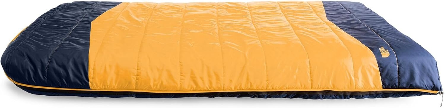imageThe North Face SleepingBags Dolomite One 15F 9C 3in1 Insulated Sleeping Bag for 2 People Water Repellent Rectangular Shape Fleece Lined Mid LayerHyper BlueRadiant YellowNPF