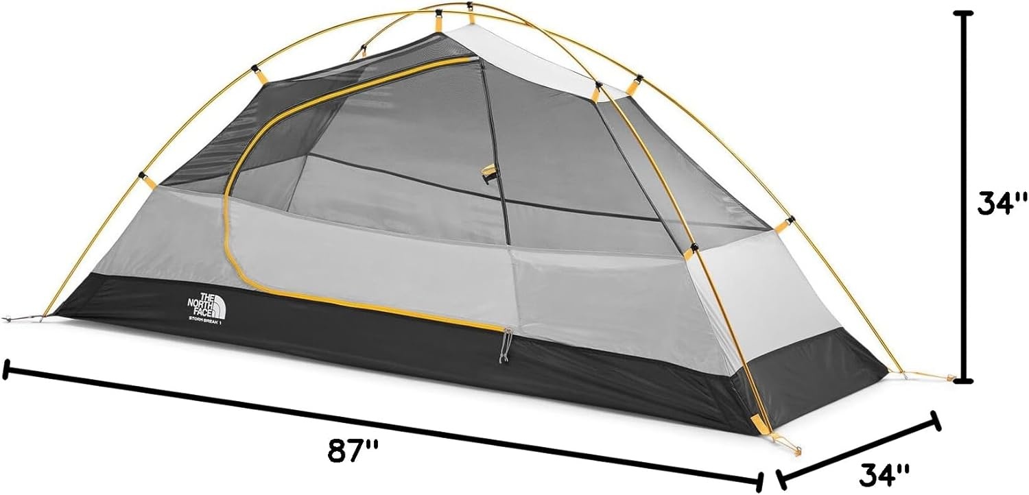 imageThe North Face Tents Stormbreak 1 OnePerson Camping Tent High Low Ventilation Openings for Optimal Airflow Water Repellent FinishGolden OakPavement