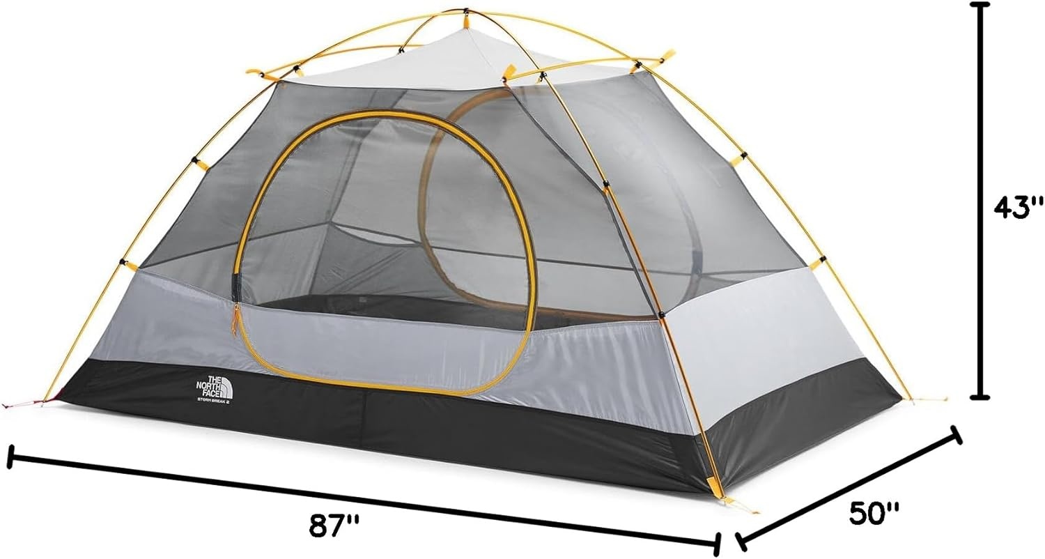 imageThe North Face Tents Stormbreak 2 TwoPerson Camping Tent High Low Ventilation Openings for Optimal Airflow Water Repellent FinishGolden OakPavement