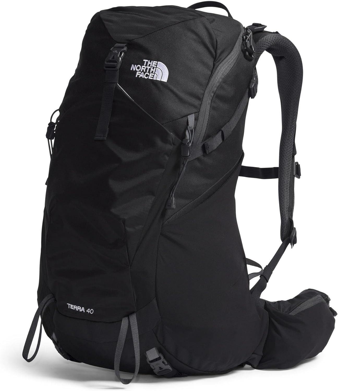 imageThe North Face Terra 40 Backpack Unisex Hiking Pack Padded Hipbelt Pole amp Ice Axe Attachments Hydration Sleeve TNF BlackAsphalt GreyNPF LargeXLargeTnf BlackAsphalt Greynpf