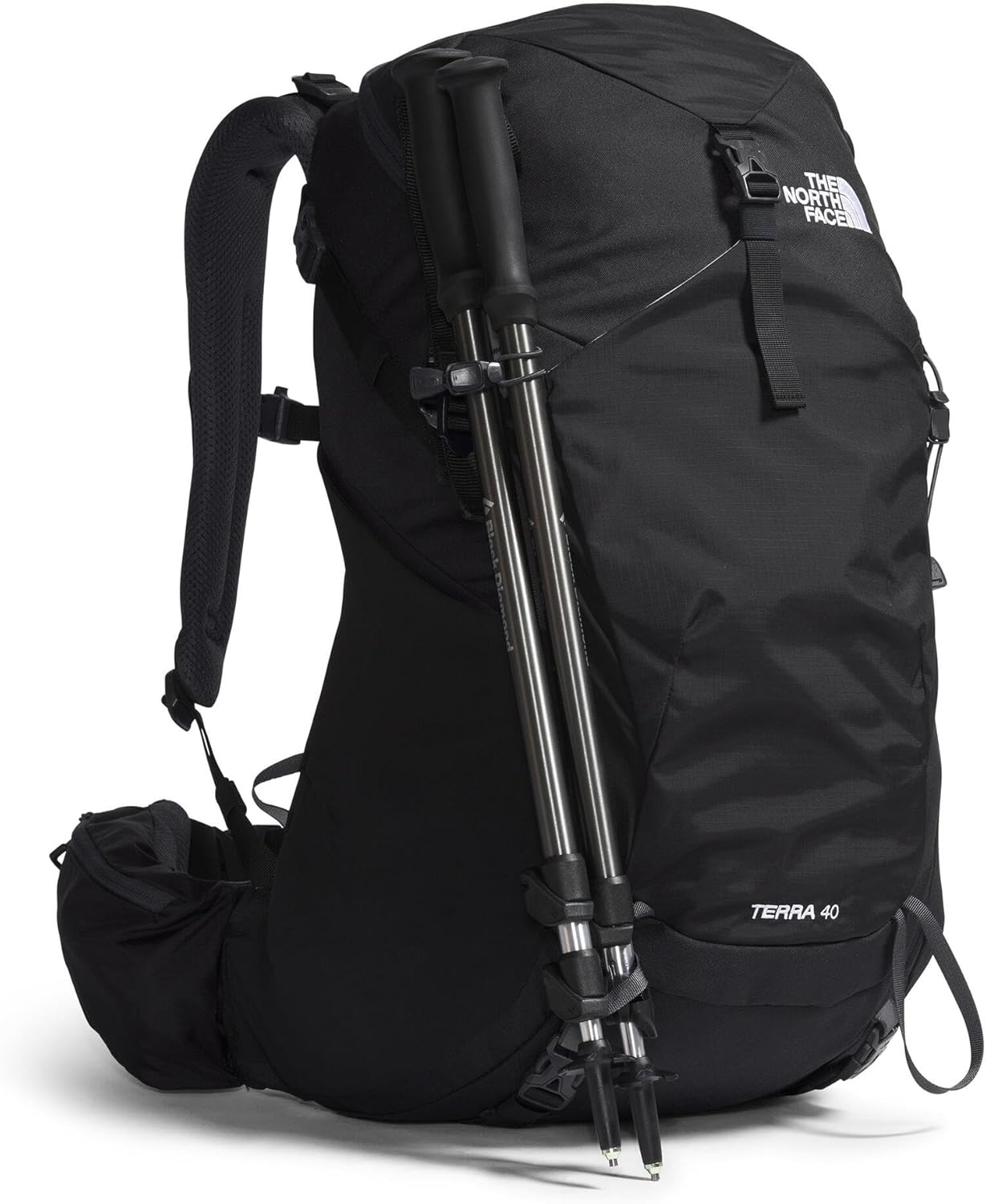 imageThe North Face Terra 40 Backpack Unisex Hiking Pack Padded Hipbelt Pole amp Ice Axe Attachments Hydration Sleeve TNF BlackAsphalt GreyNPF LargeXLargeTnf BlackAsphalt Greynpf
