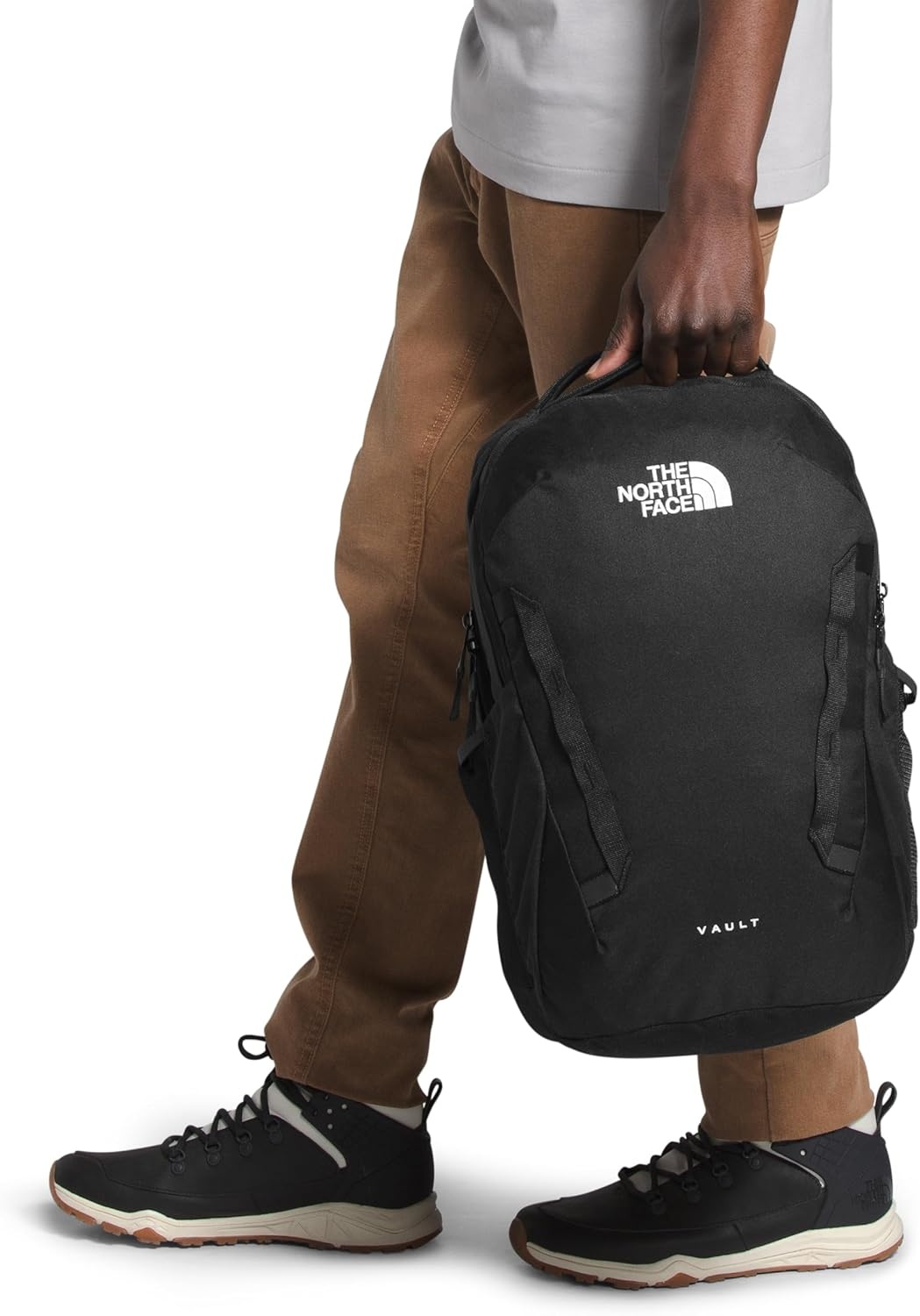 imageThe North Face Vault Everyday Laptop Backpack Commuter Travel Bag WaterRepellent Finish Spacious Compartment Mid Grey Dark HeatherTNF BlackNPF One SizeTnf Blacknpf