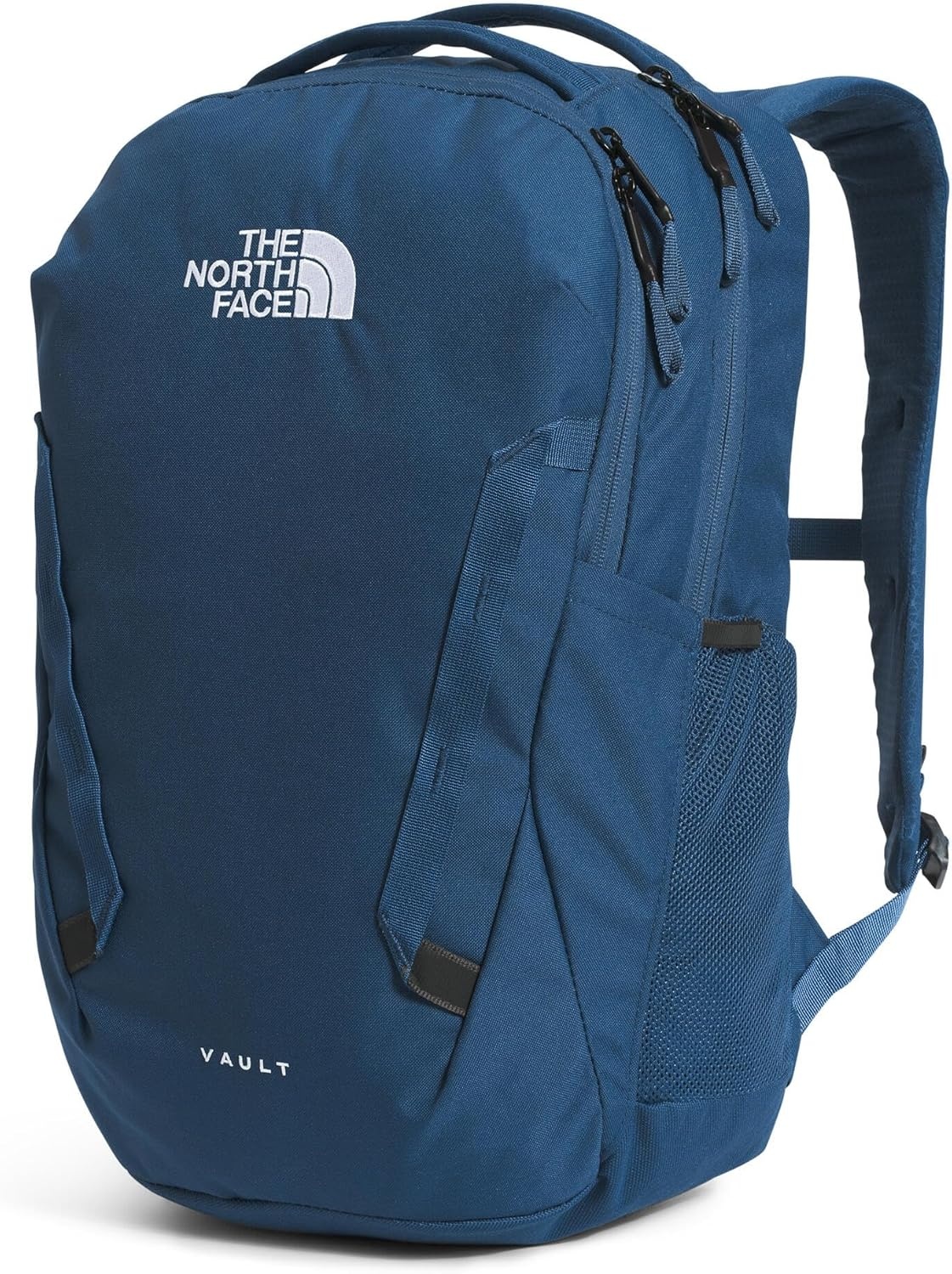 imageThe North Face Vault Everyday Laptop Backpack Commuter Travel Bag WaterRepellent Finish Spacious Compartment Mid Grey Dark HeatherTNF BlackNPF One SizeShady BlueTnf Whitenpf