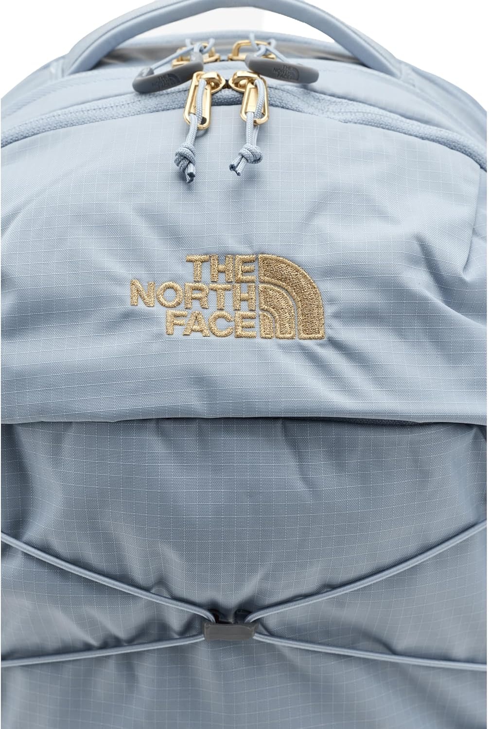 imageThe North Face Vault Everyday Laptop Backpack Commuter Travel Bag WaterRepellent Finish Spacious Compartment Mid Grey Dark HeatherTNF BlackNPF One SizeFrost GreyGold Metallic