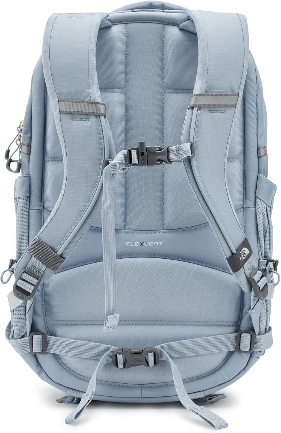 imageThe North Face Vault Everyday Laptop Backpack Commuter Travel Bag WaterRepellent Finish Spacious Compartment Mid Grey Dark HeatherTNF BlackNPF One SizeFrost GreyGold Metallic
