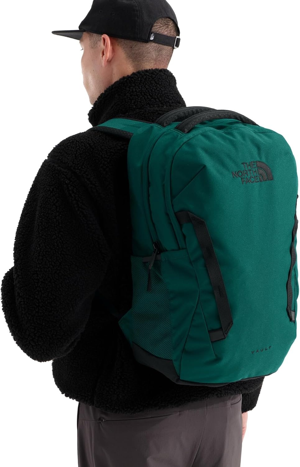 imageThe North Face Vault Everyday Laptop Backpack Commuter Travel Bag WaterRepellent Finish Spacious Compartment Mid Grey Dark HeatherTNF BlackNPF One SizePacific TealTnf Black