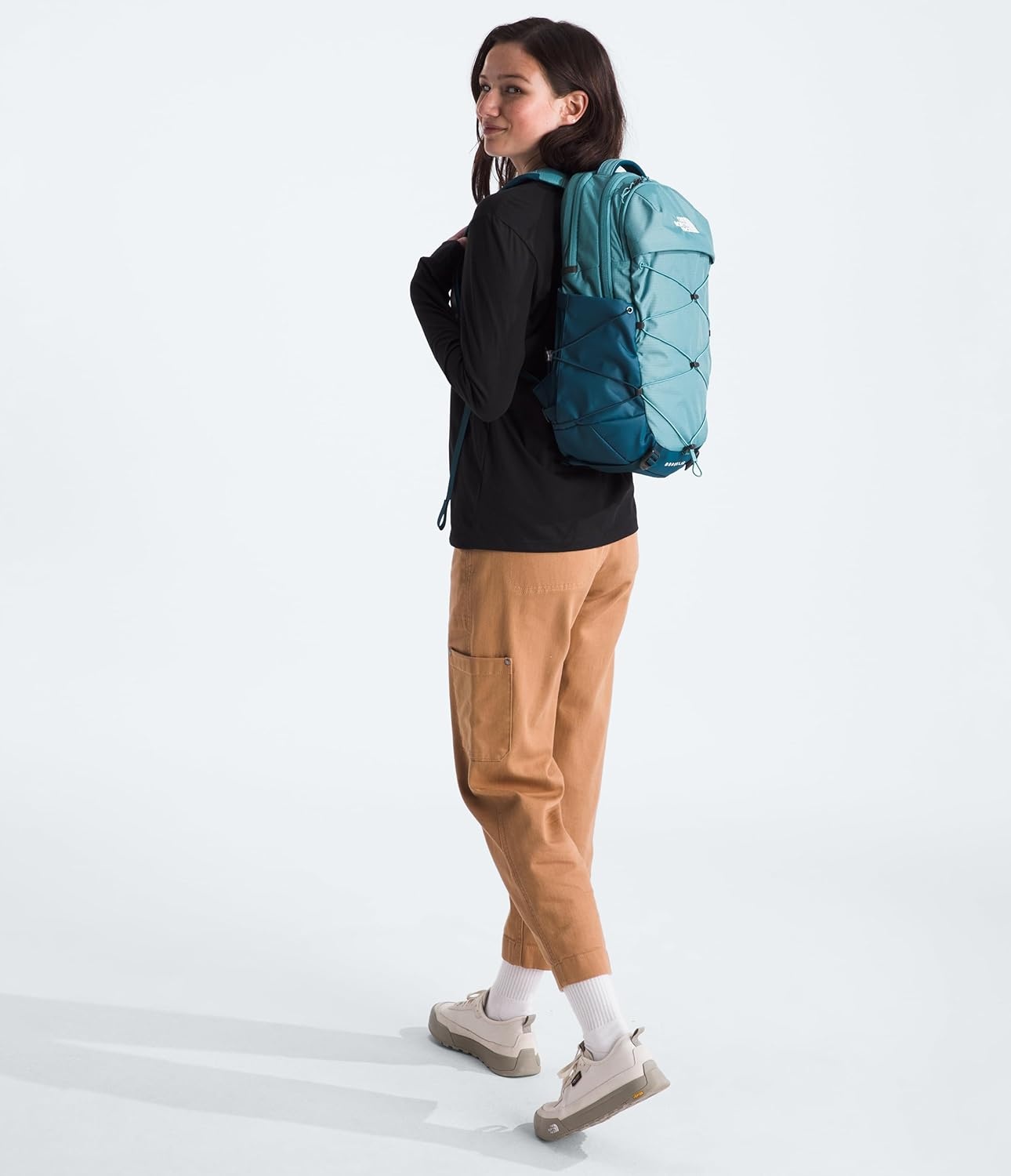 imageThe North Face Womens Borealis Commuter Laptop Backpack Everyday Travel Bag Laptop Sleeve Reflective Details Stone Slab Light HeatherStone Slab One SizeAlgae BlueMidnight Petrol