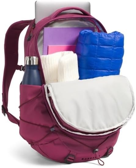 imageThe North Face Womens Borealis Commuter Laptop Backpack Everyday Travel Bag Laptop Sleeve Reflective Details Stone Slab Light HeatherStone Slab One SizeCyber BerrySumac