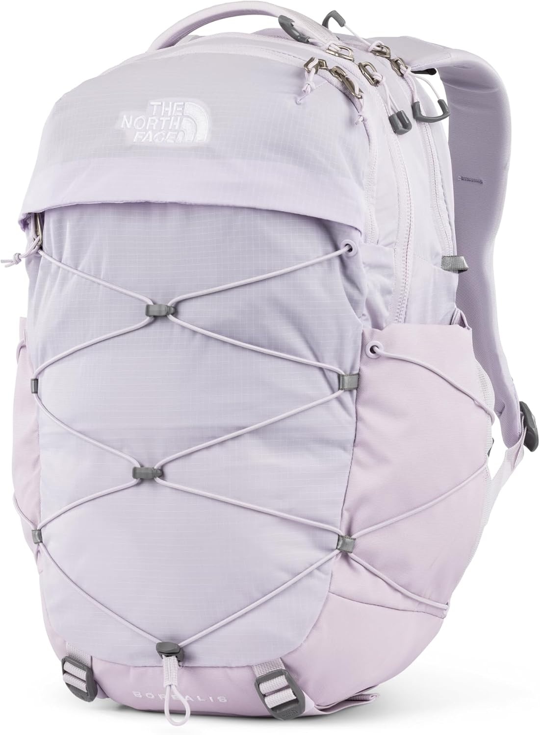 imageThe North Face Womens Borealis Commuter Laptop Backpack Everyday Travel Bag Laptop Sleeve Reflective Details Stone Slab Light HeatherStone Slab One SizeLavendaer Fog