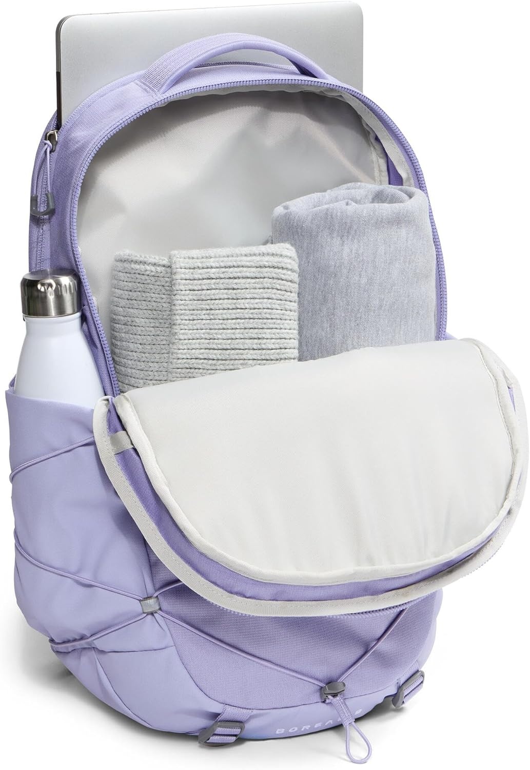 imageThe North Face Womens Borealis Commuter Laptop Backpack Everyday Travel Bag Laptop Sleeve Reflective Details Stone Slab Light HeatherStone Slab One SizePale Plum Light HeatherPale Plum