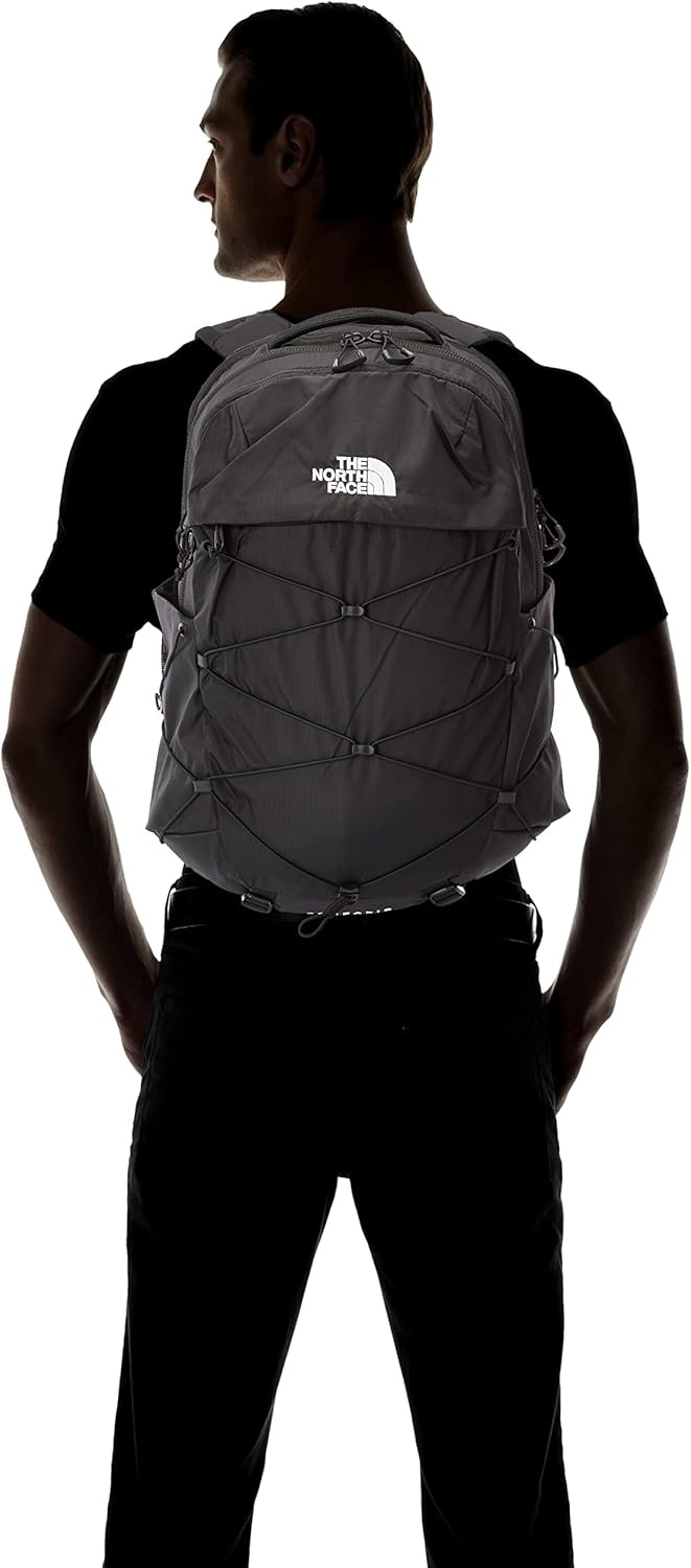 imageThe North Face Womens Borealis Commuter Laptop Backpack Everyday Travel Bag Laptop Sleeve Reflective Details Stone Slab Light HeatherStone Slab One SizeTnf BlackTnf White