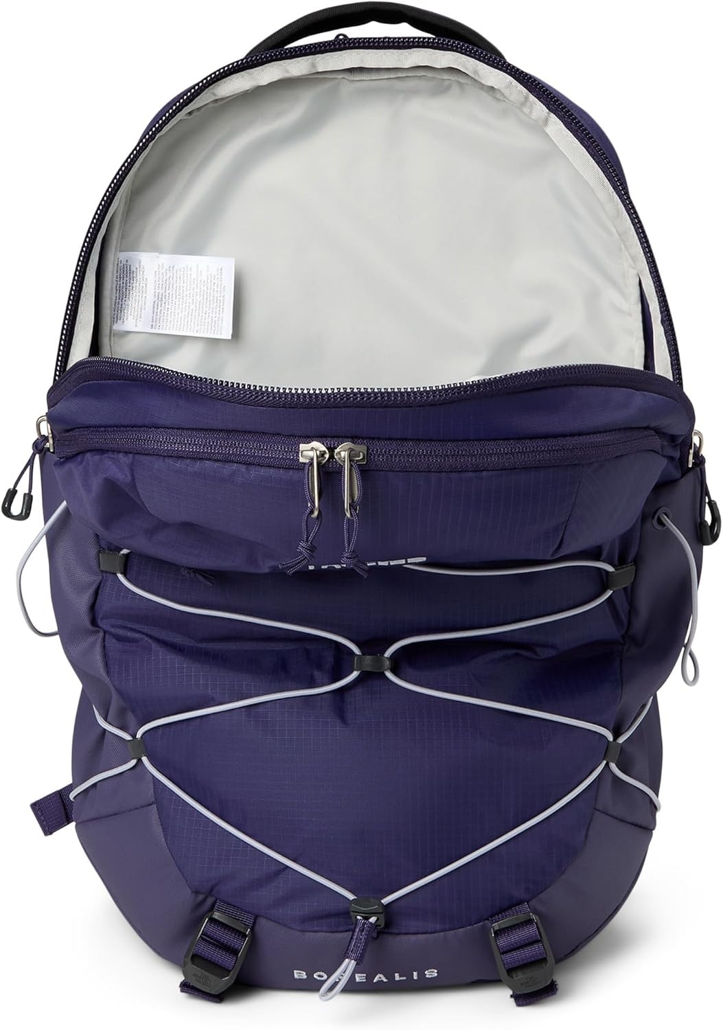 imageThe North Face Womens Borealis Commuter Laptop Backpack Everyday Travel Bag Laptop Sleeve Reflective Details Stone Slab Light HeatherStone Slab One SizeEternal PurpleBlue Flax