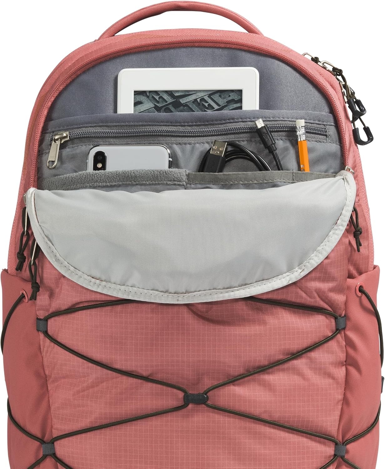 imageThe North Face Womens Borealis Commuter Laptop Backpack Everyday Travel Bag Laptop Sleeve Reflective Details Stone Slab Light HeatherStone Slab One SizeLight MahoganyNew Taupe Green