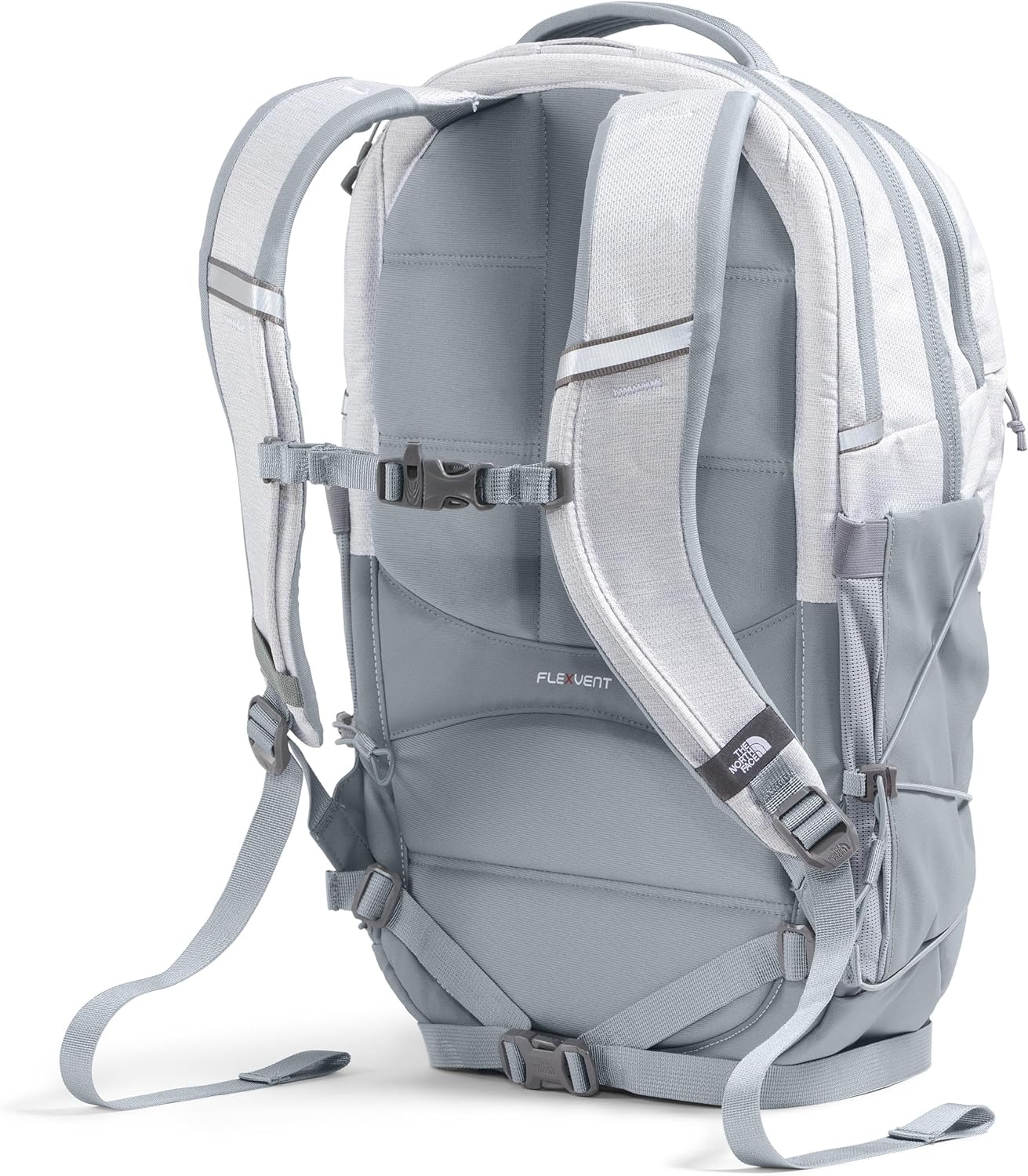 imageThe North Face Womens Borealis Commuter Laptop Backpack Everyday Travel Bag Laptop Sleeve Reflective Details Stone Slab Light HeatherStone Slab One SizeTnf White Metallic MlangeMid Greynpf