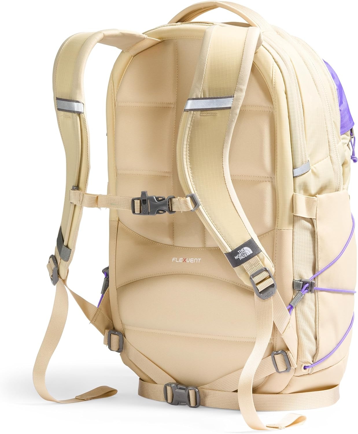 imageThe North Face Womens Borealis Commuter Laptop Backpack Everyday Travel Bag Laptop Sleeve Reflective Details Stone Slab Light HeatherStone Slab One SizeGravelOptic Violet