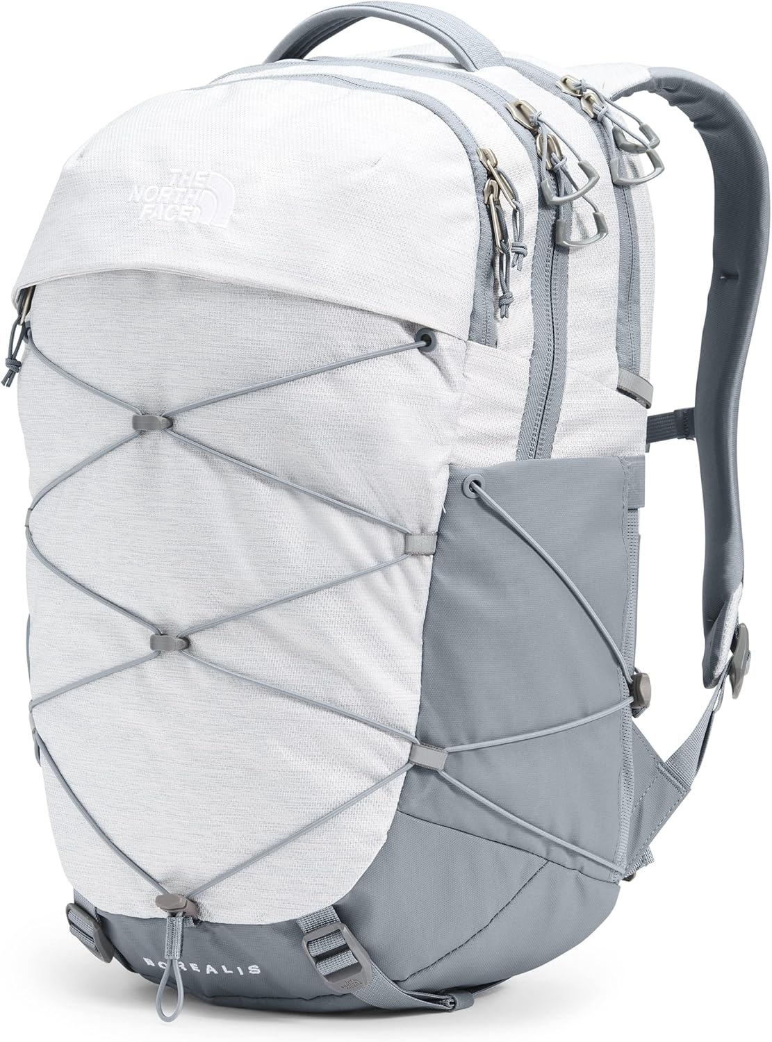 imageThe North Face Womens Borealis Commuter Laptop Backpack Everyday Travel Bag Laptop Sleeve Reflective Details Stone Slab Light HeatherStone Slab One SizeTnf White Metallic MlangeMid Grey