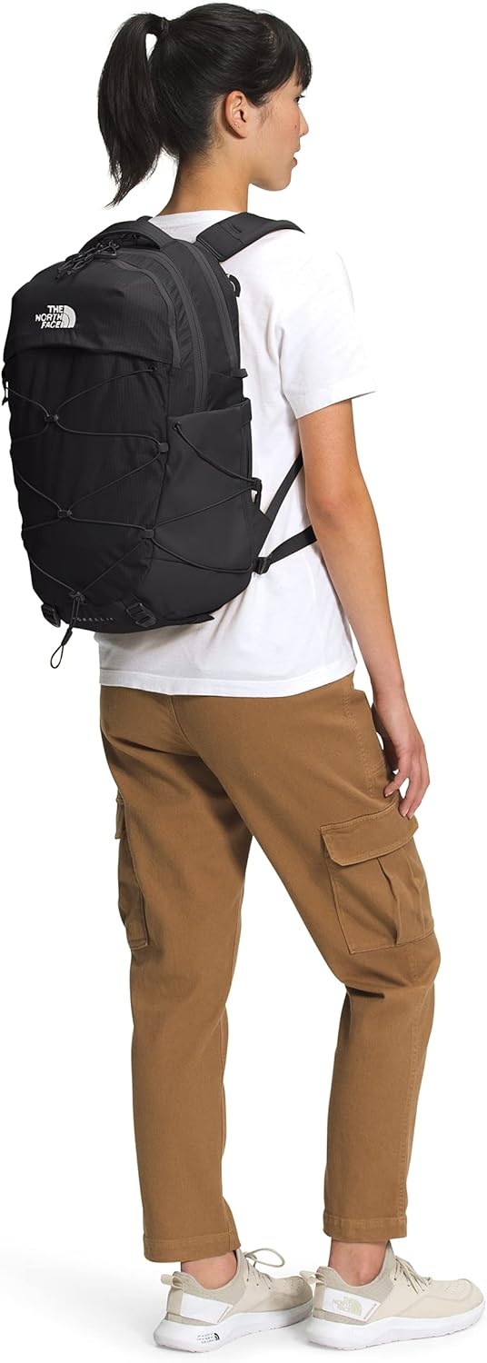 imageThe North Face Womens Borealis Commuter Laptop Backpack Everyday Travel Bag Laptop Sleeve Reflective Details Stone Slab Light HeatherStone Slab One SizeTnf BlackTnf White