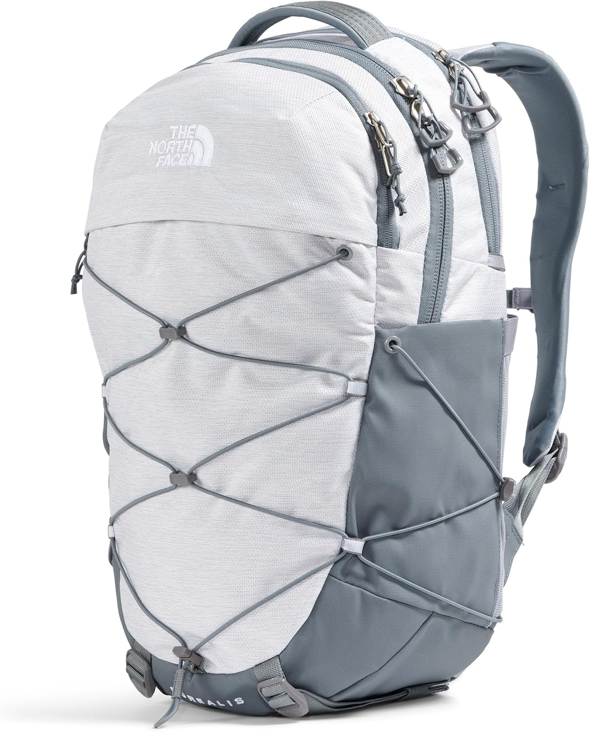 imageThe North Face Womens Borealis Commuter Laptop Backpack Everyday Travel Bag Laptop Sleeve Reflective Details Stone Slab Light HeatherStone Slab One SizeTnf White Metallic MlangeMid Greynpf