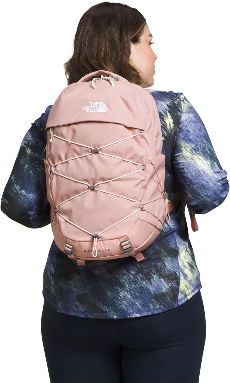 imageThe North Face Womens Borealis Commuter Laptop Backpack Everyday Travel Bag Laptop Sleeve Reflective Details Stone Slab Light HeatherStone Slab One SizePink Moss Dark HeatherGardenia Whitenpf