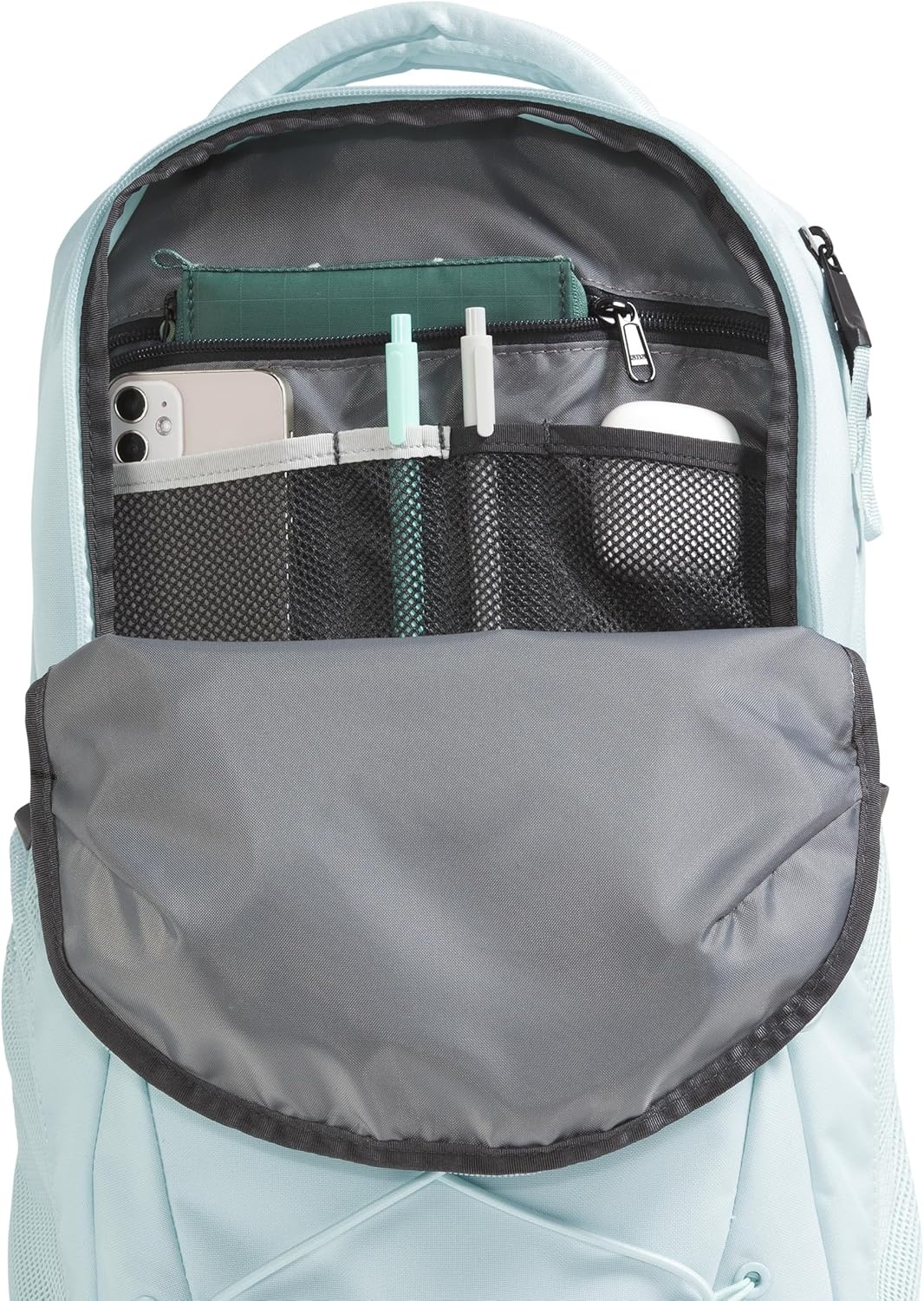 imageThe North Face Womens Jester Everyday Laptop Backpack Commuter Travel Bag Laptop Sleeve WaterRepellent Minimal Grey Dark HeatherMinimal GreyNPF One SizeIce BlueTnf Black