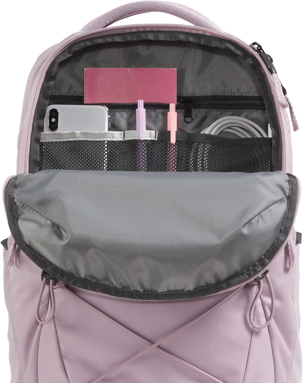 imageThe North Face Womens Jester Everyday Laptop Backpack Commuter Travel Bag Laptop Sleeve WaterRepellent Minimal Grey Dark HeatherMinimal GreyNPF One SizeAshen PurpleTnf Black