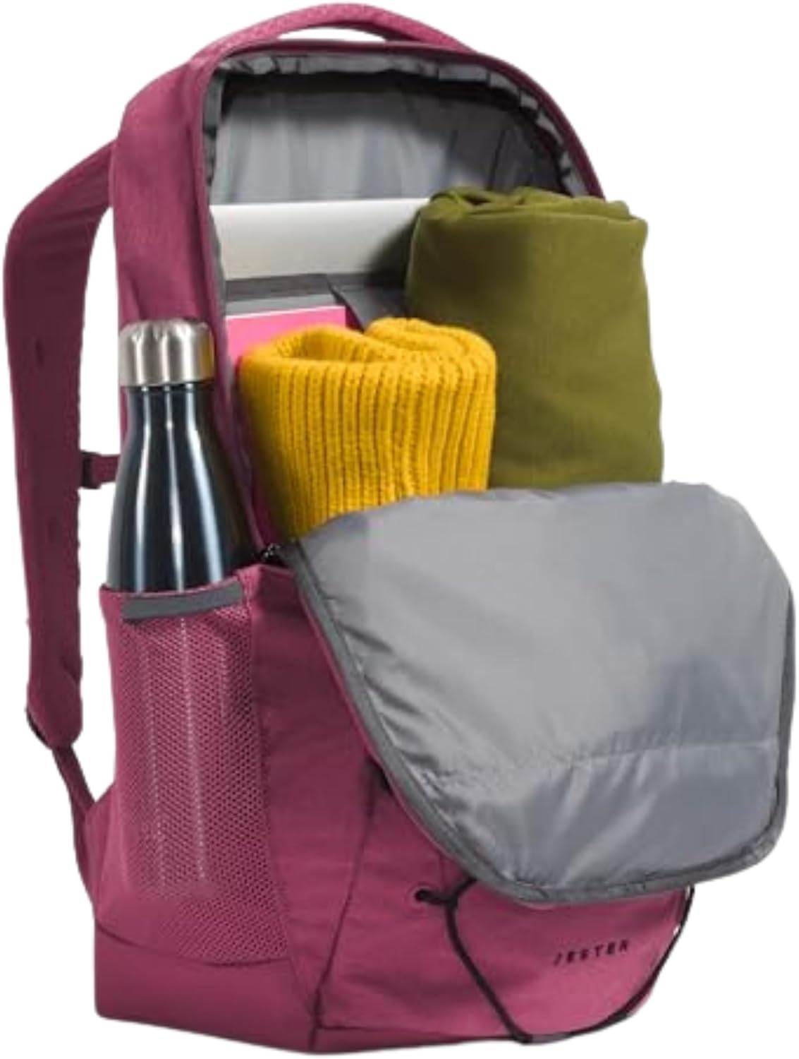 imageThe North Face Womens Jester Everyday Laptop Backpack Commuter Travel Bag Laptop Sleeve WaterRepellent Minimal Grey Dark HeatherMinimal GreyNPF One SizeCyber Berry Dark Heather