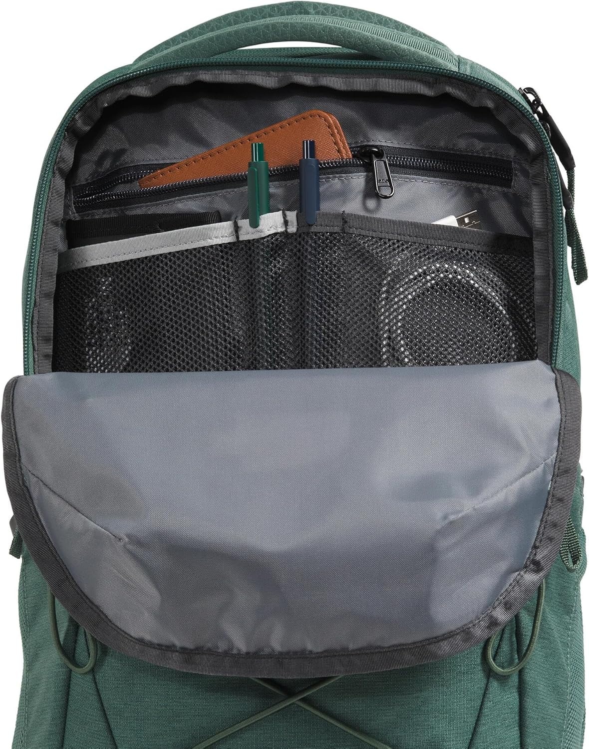 imageThe North Face Womens Jester Everyday Laptop Backpack Commuter Travel Bag Laptop Sleeve WaterRepellent Minimal Grey Dark HeatherMinimal GreyNPF One SizeDuck Green Dark Heather