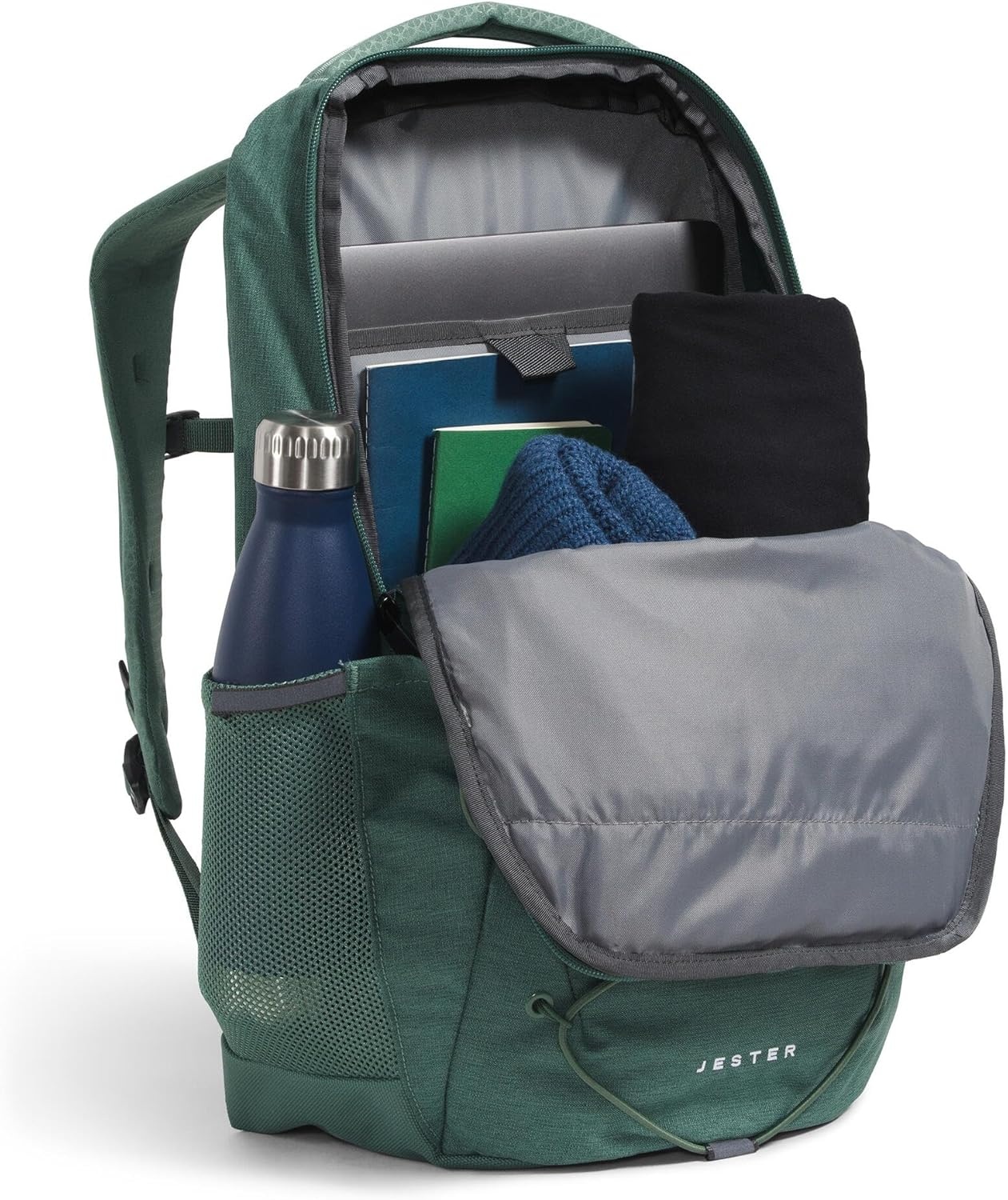 imageThe North Face Womens Jester Everyday Laptop Backpack Commuter Travel Bag Laptop Sleeve WaterRepellent Minimal Grey Dark HeatherMinimal GreyNPF One SizeDuck Green Dark Heather