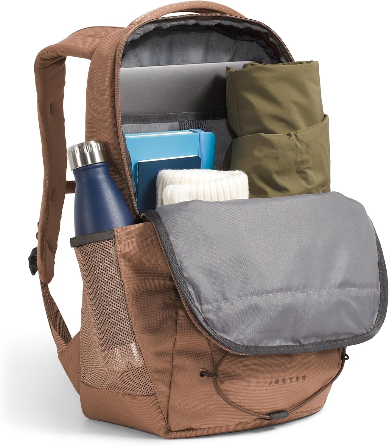 imageThe North Face Womens Jester Everyday Laptop Backpack Commuter Travel Bag Laptop Sleeve WaterRepellent Minimal Grey Dark HeatherMinimal GreyNPF One SizeLatteSmokey Brown
