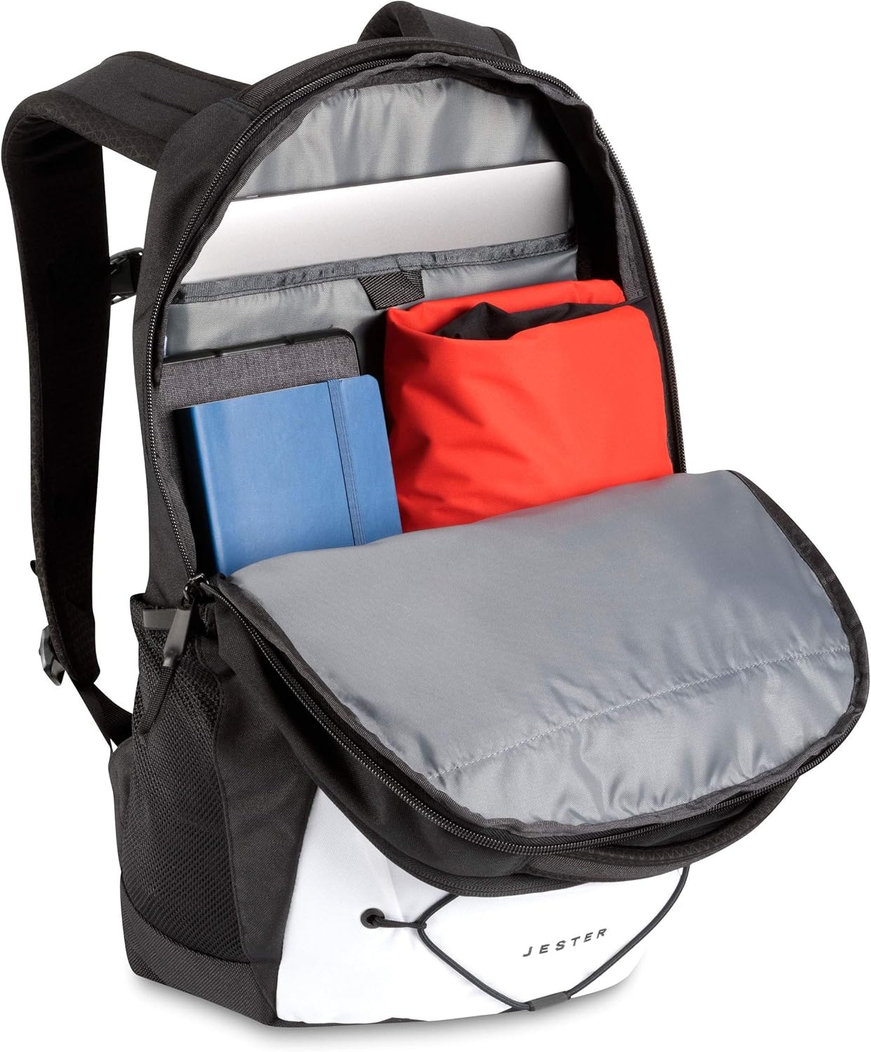 imageThe North Face Womens Jester Everyday Laptop Backpack Commuter Travel Bag Laptop Sleeve WaterRepellent Minimal Grey Dark HeatherMinimal GreyNPF One SizeTnf WhiteTnf Black