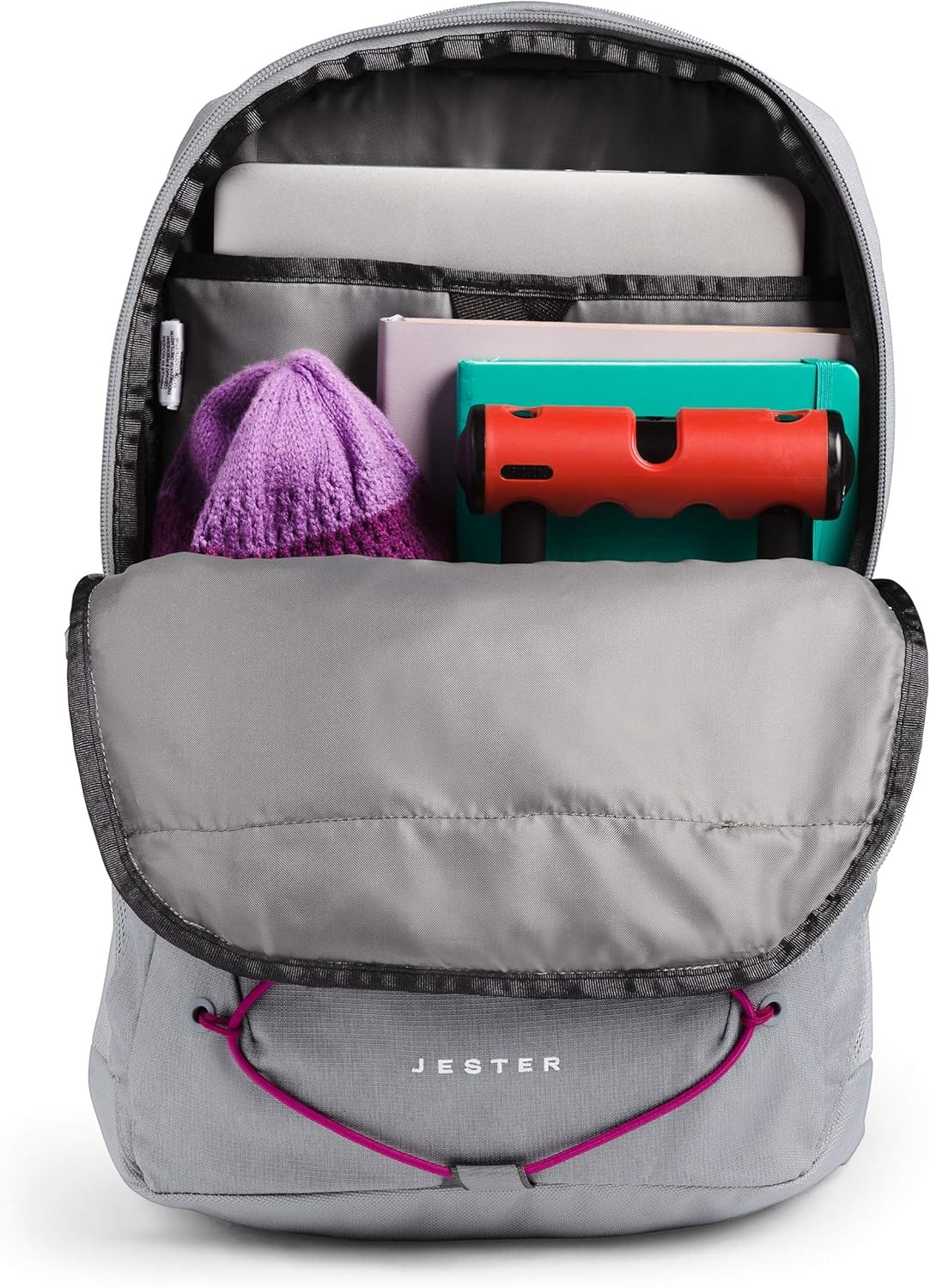 imageThe North Face Womens Jester Everyday Laptop Backpack Commuter Travel Bag Laptop Sleeve WaterRepellent Minimal Grey Dark HeatherMinimal GreyNPF One SizeMeld Grey Dark HeatherDramatic Plum