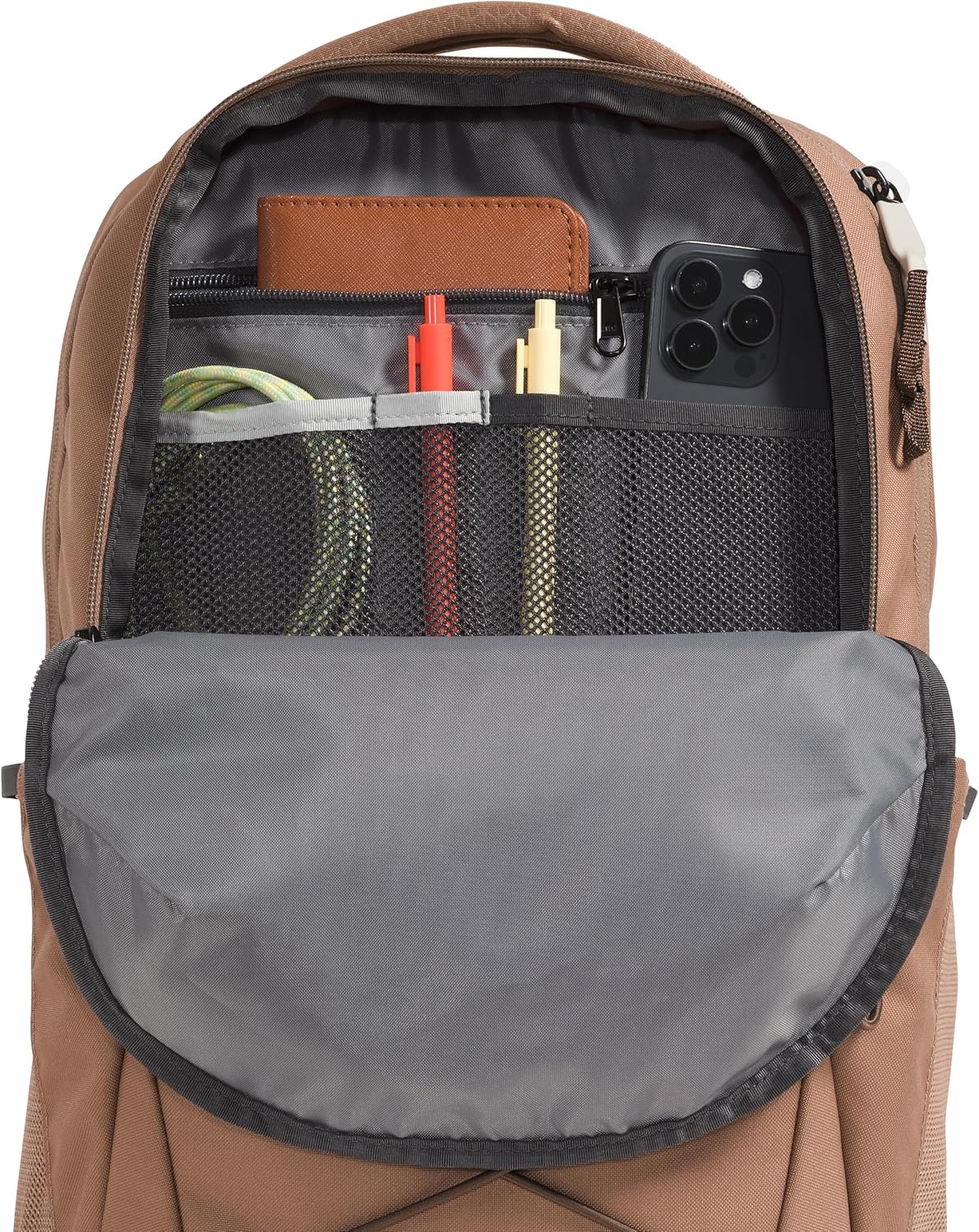 imageThe North Face Womens Jester Everyday Laptop Backpack Commuter Travel Bag Laptop Sleeve WaterRepellent Minimal Grey Dark HeatherMinimal GreyNPF One SizeLatteSmokey Brown