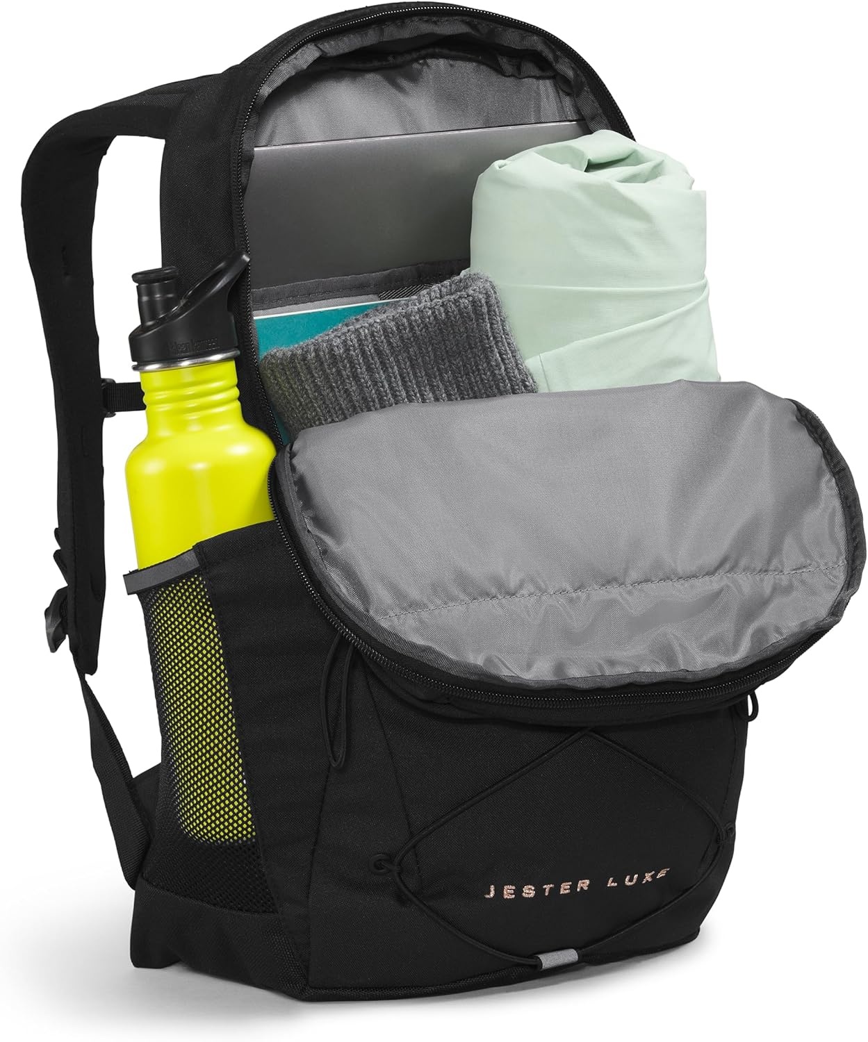 imageThe North Face Womens Jester Everyday Laptop Backpack Commuter Travel Bag Laptop Sleeve WaterRepellent Minimal Grey Dark HeatherMinimal GreyNPF One SizeTnf BlackBurnt Coral Metallic