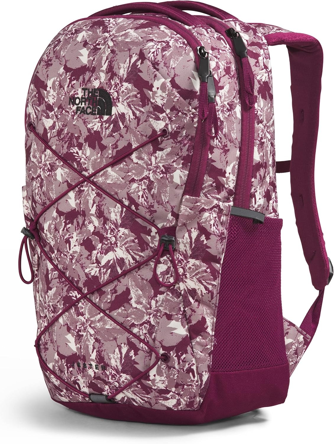 imageThe North Face Womens Jester Everyday Laptop Backpack Commuter Travel Bag Laptop Sleeve WaterRepellent Minimal Grey Dark HeatherMinimal GreyNPF One SizeBoysenberry Coleus Camo Print