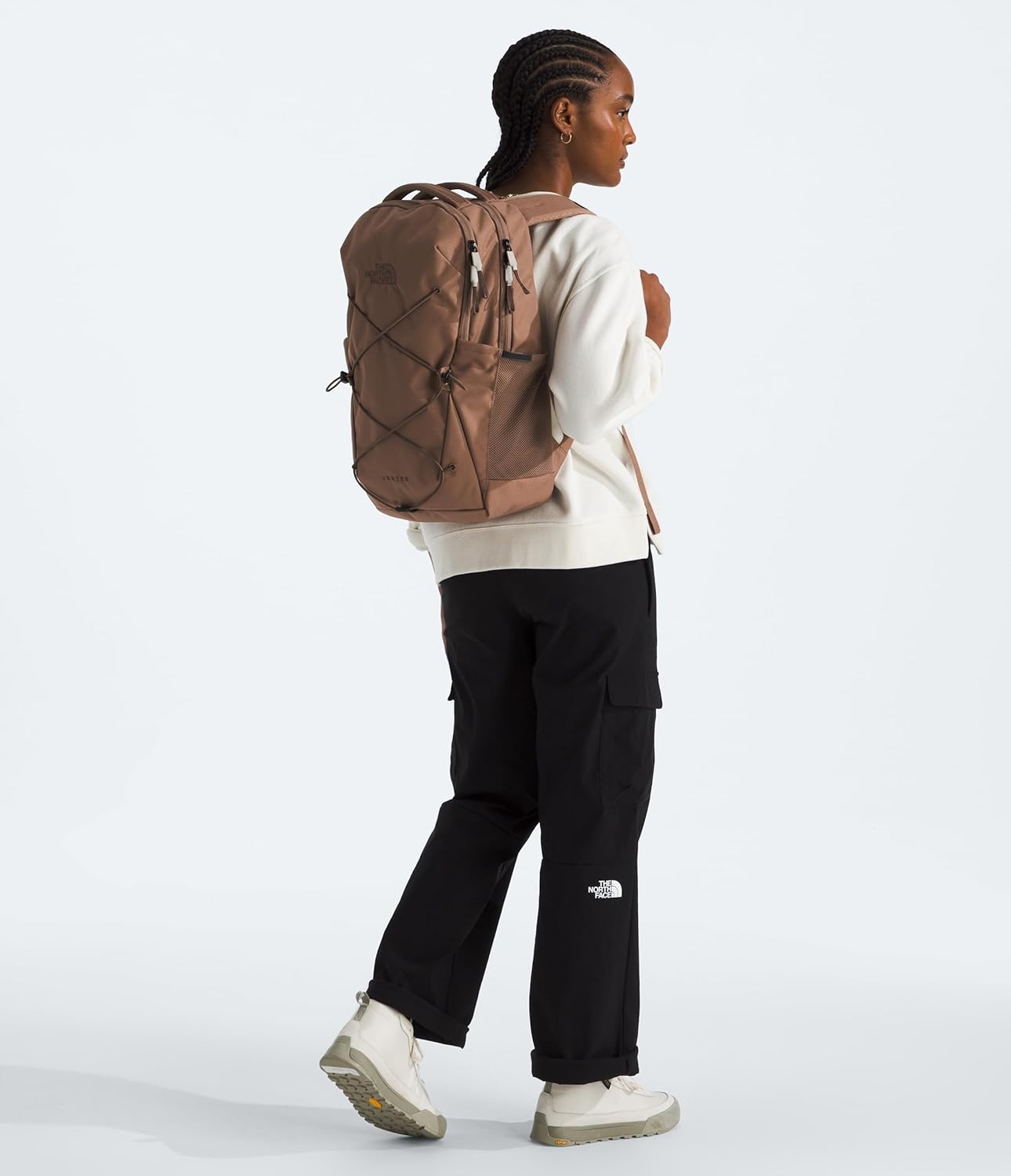 imageThe North Face Womens Jester Everyday Laptop Backpack Commuter Travel Bag Laptop Sleeve WaterRepellent Minimal Grey Dark HeatherMinimal GreyNPF One SizeLatteSmokey Brown