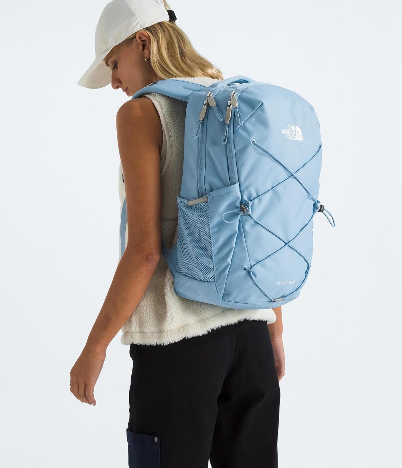 imageThe North Face Womens Jester Everyday Laptop Backpack Commuter Travel Bag Laptop Sleeve WaterRepellent Minimal Grey Dark HeatherMinimal GreyNPF One SizeSteel Blue