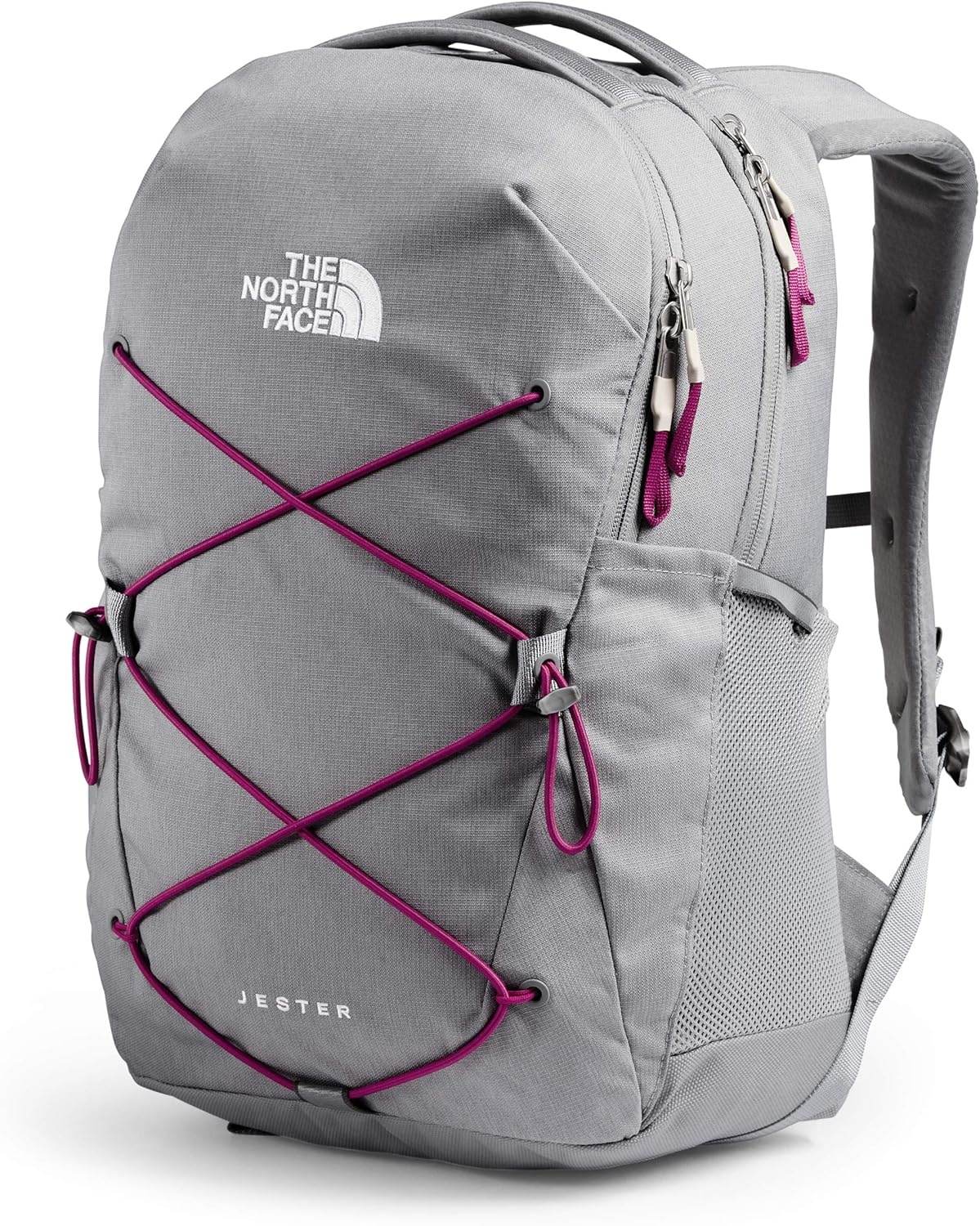 imageThe North Face Womens Jester Everyday Laptop Backpack Commuter Travel Bag Laptop Sleeve WaterRepellent Minimal Grey Dark HeatherMinimal GreyNPF One SizeMeld Grey Dark HeatherDramatic Plum