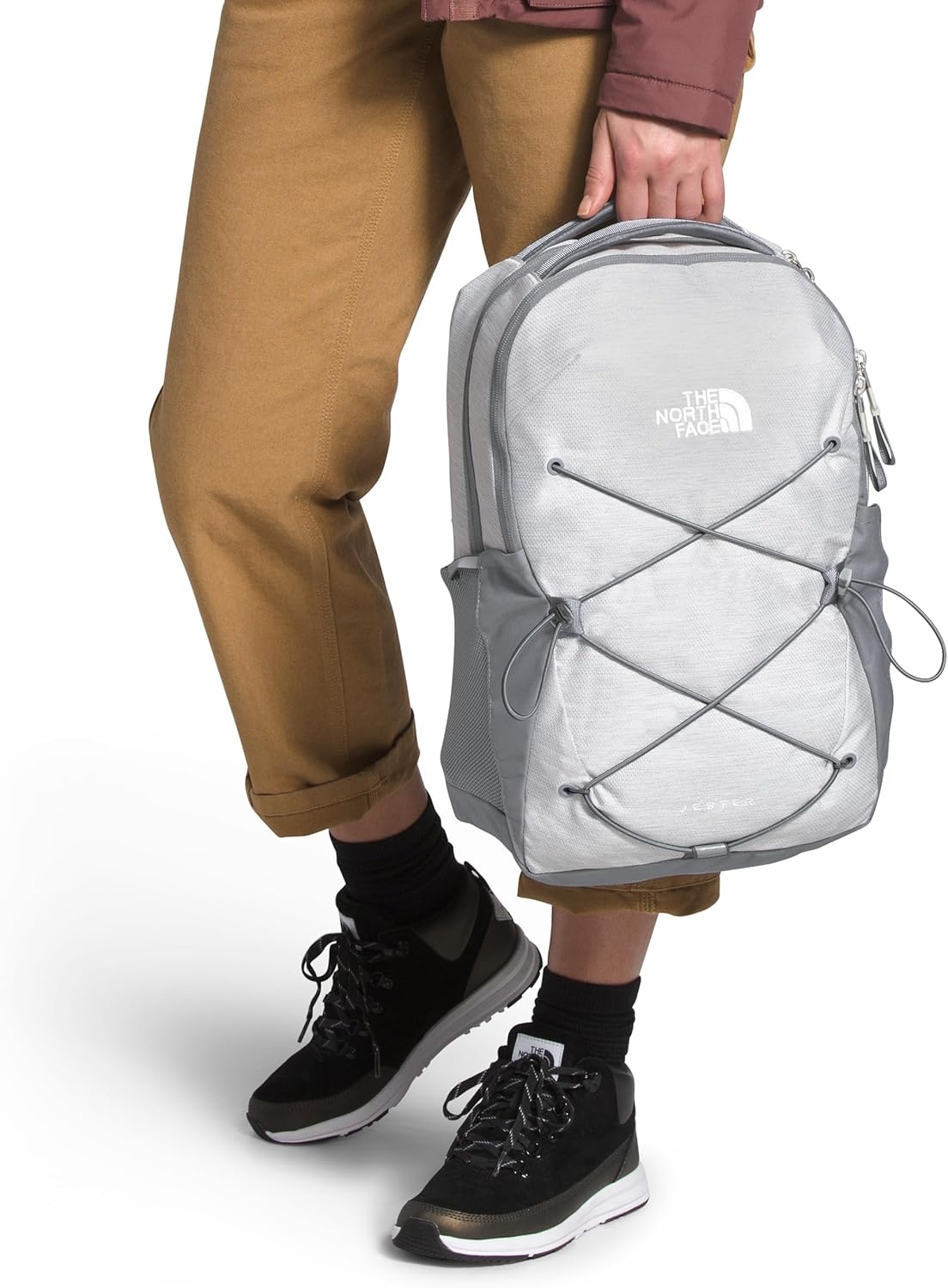 imageThe North Face Womens Jester Everyday Laptop Backpack Commuter Travel Bag Laptop Sleeve WaterRepellent Minimal Grey Dark HeatherMinimal GreyNPF One SizeTnf White Metallic MlangeMid Greynpf
