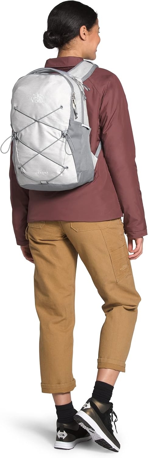 imageThe North Face Womens Jester Everyday Laptop Backpack Commuter Travel Bag Laptop Sleeve WaterRepellent Minimal Grey Dark HeatherMinimal GreyNPF One SizeTnf White Metallic MlangeMid Grey