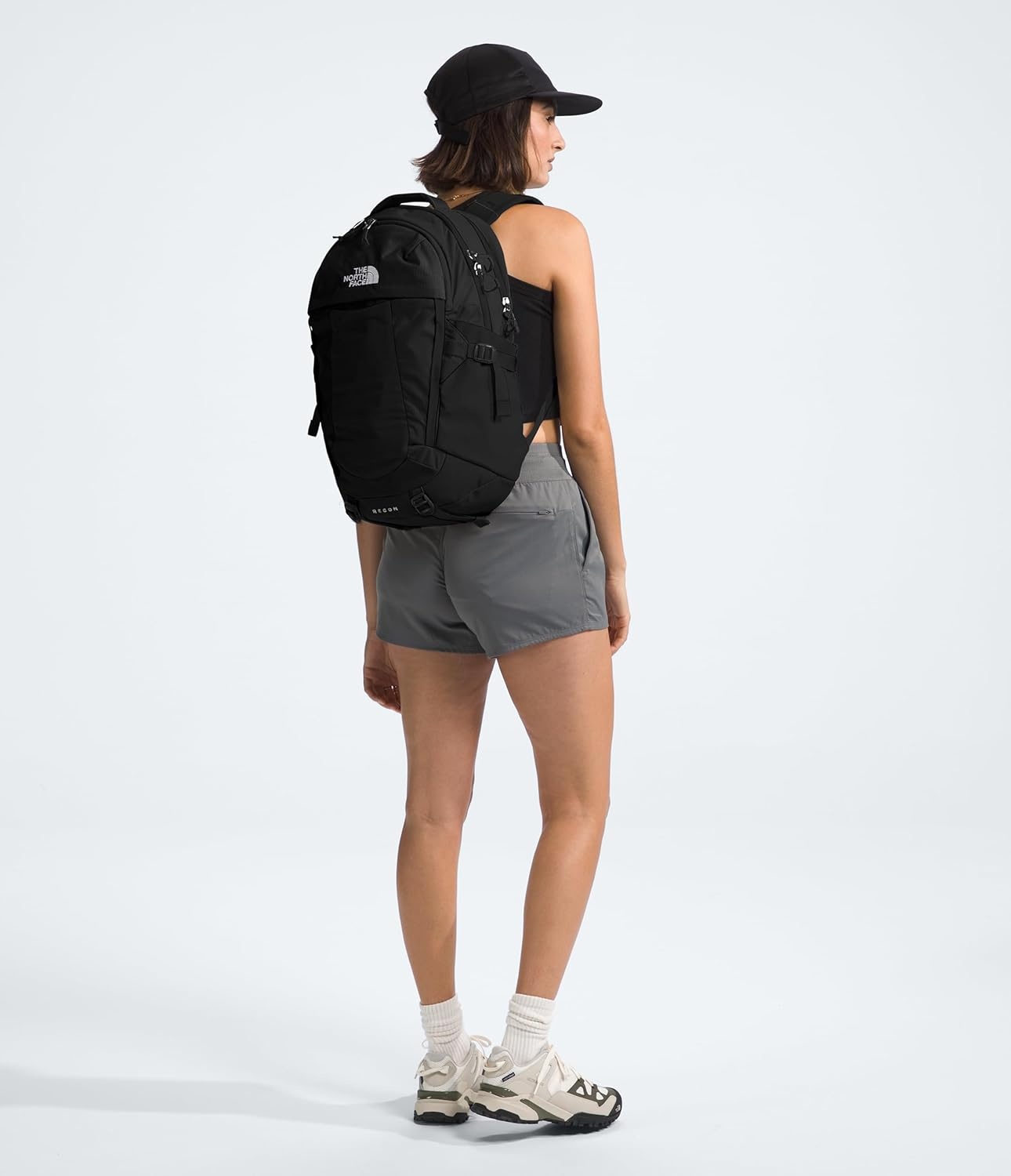 imageThe North Face Womens Recon Everyday Laptop Backpack Commuter Travel Bag 18 Laptop Sleeve WaterRepellent TNF White Metallic MlangeMid GreyNPF One SizeTnf BlackTnf Blacknpf