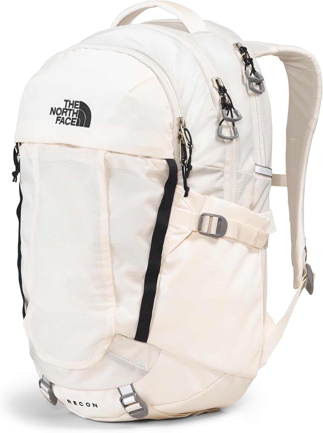 imageThe North Face Womens Recon Everyday Laptop Backpack Commuter Travel Bag 18 Laptop Sleeve WaterRepellent TNF White Metallic MlangeMid GreyNPF One SizeGardenia WhiteTnf Blacknpf