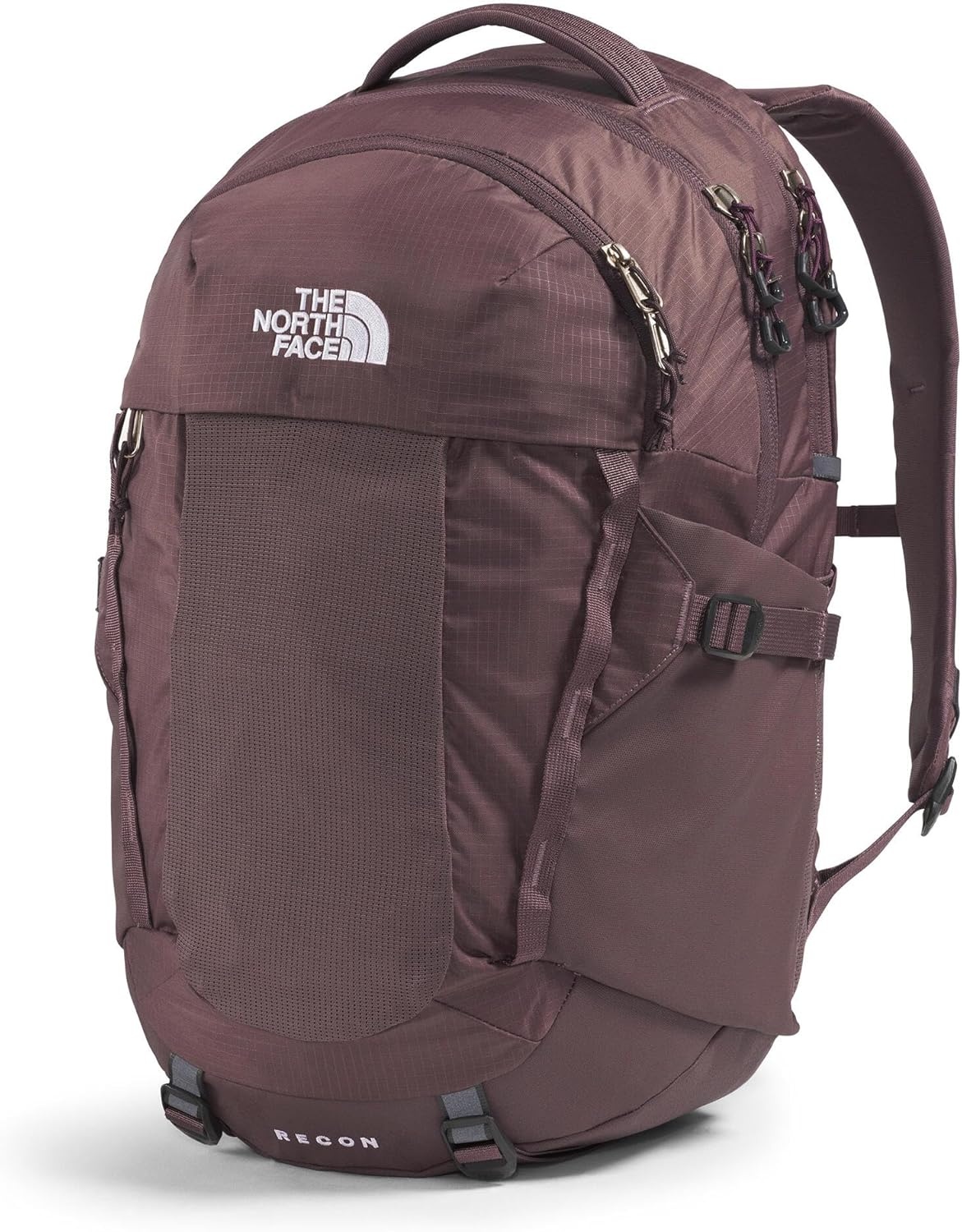 imageThe North Face Womens Recon Everyday Laptop Backpack Commuter Travel Bag 18 Laptop Sleeve WaterRepellent TNF White Metallic MlangeMid GreyNPF One SizeTawny Quartz