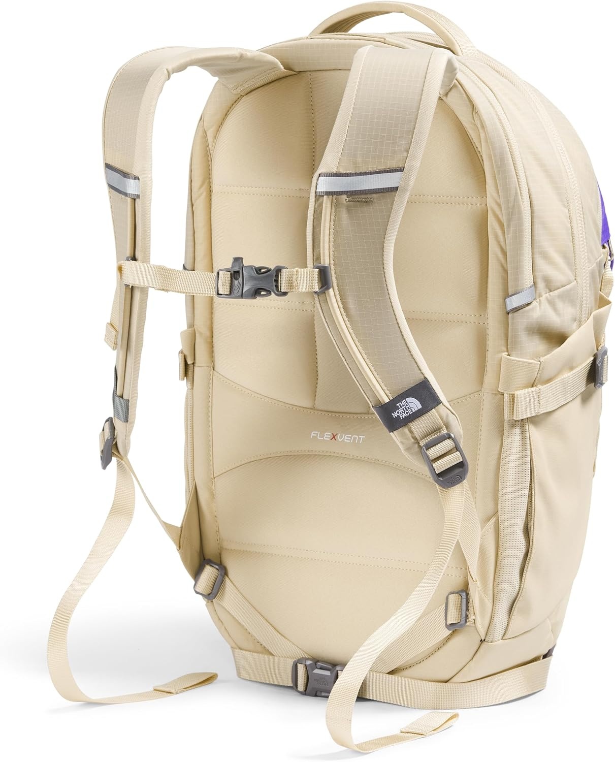 imageThe North Face Womens Recon Everyday Laptop Backpack Commuter Travel Bag 18 Laptop Sleeve WaterRepellent TNF White Metallic MlangeMid GreyNPF One SizeGravelOptic Violet