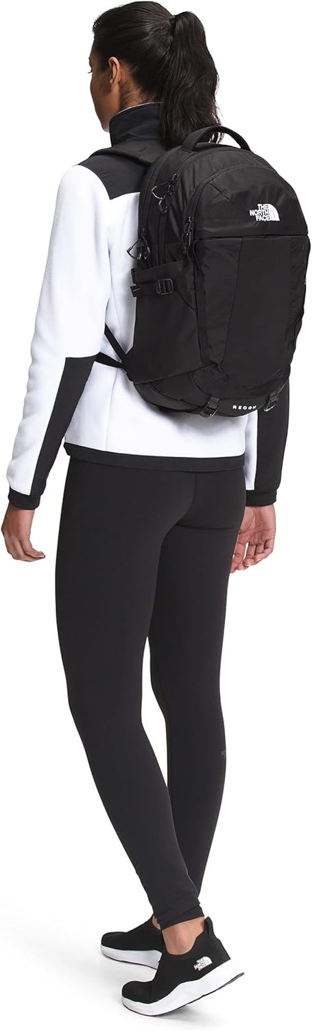 imageThe North Face Womens Recon Everyday Laptop Backpack Commuter Travel Bag 18 Laptop Sleeve WaterRepellent TNF White Metallic MlangeMid GreyNPF One SizeTNF BlackTNF Black