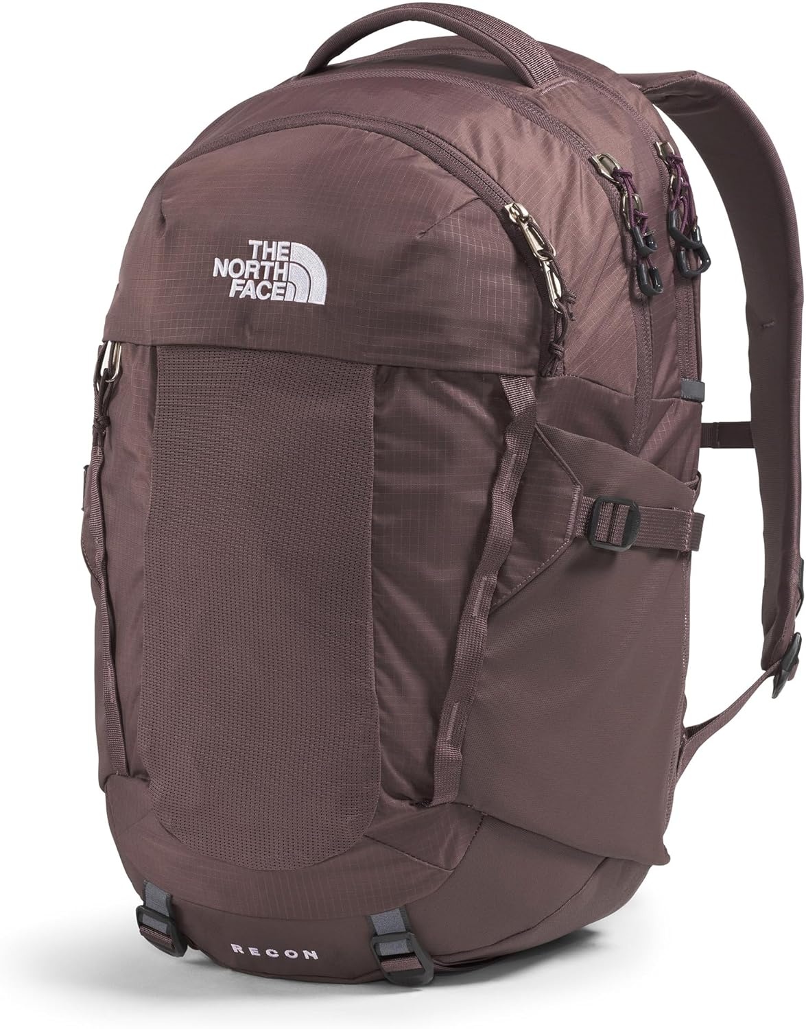 imageThe North Face Womens Recon Everyday Laptop Backpack Commuter Travel Bag 18 Laptop Sleeve WaterRepellent TNF White Metallic MlangeMid GreyNPF One SizeTawny Quartz