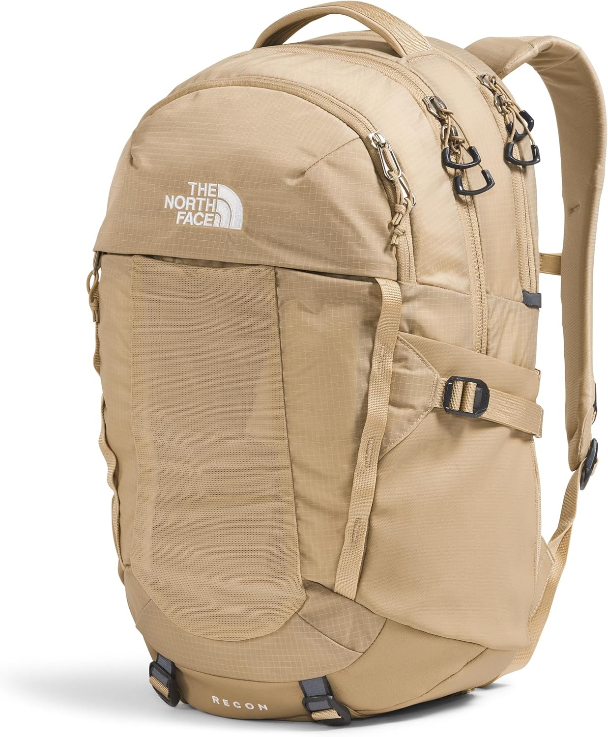 imageThe North Face Womens Recon Everyday Laptop Backpack Commuter Travel Bag 18 Laptop Sleeve WaterRepellent TNF White Metallic MlangeMid GreyNPF One SizeKhaki Stone