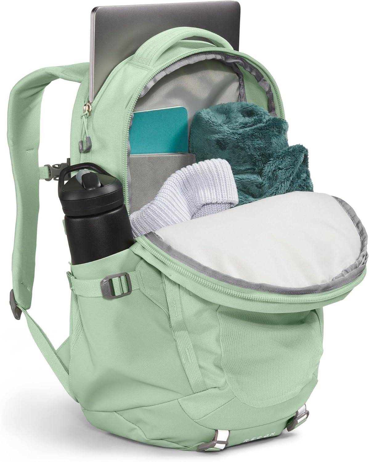 imageThe North Face Womens Recon Everyday Laptop Backpack Commuter Travel Bag 18 Laptop Sleeve WaterRepellent TNF White Metallic MlangeMid GreyNPF One SizeMisty Sage Dark HeatherMeld Greynpf