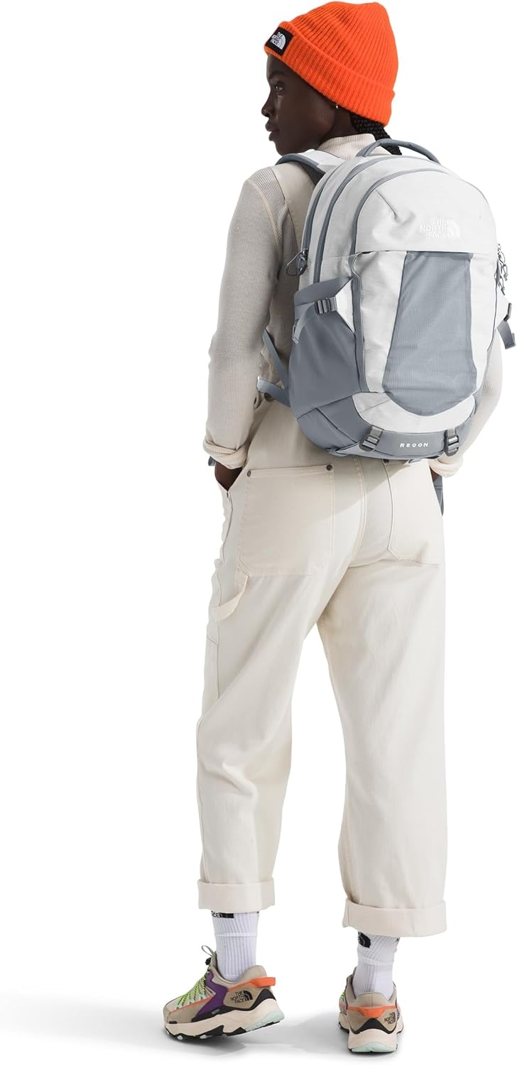 imageThe North Face Womens Recon Everyday Laptop Backpack Commuter Travel Bag 18 Laptop Sleeve WaterRepellent TNF White Metallic MlangeMid GreyNPF One SizeTnf White Metallic MlangeMid Greynpf