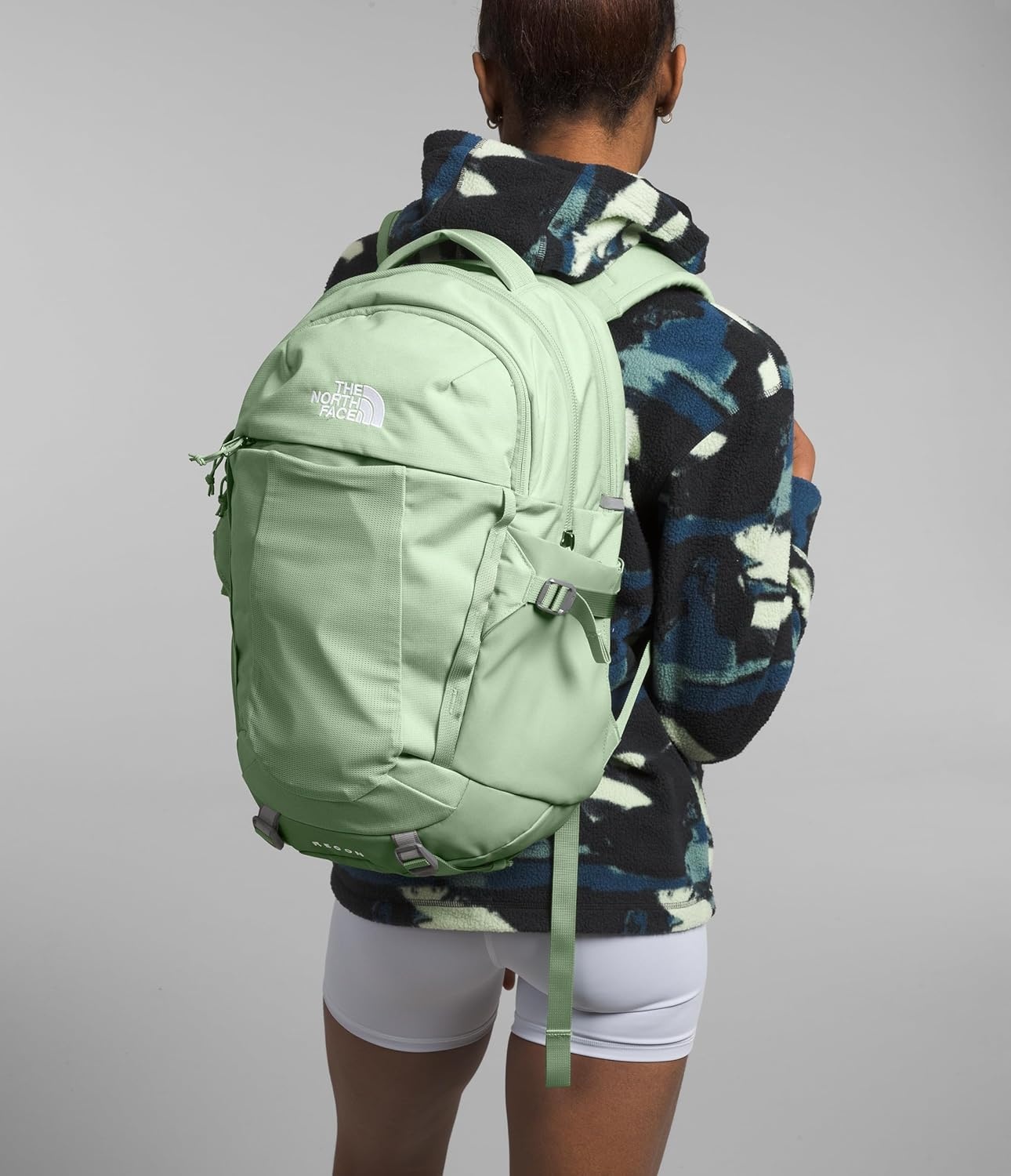 imageThe North Face Womens Recon Everyday Laptop Backpack Commuter Travel Bag 18 Laptop Sleeve WaterRepellent TNF White Metallic MlangeMid GreyNPF One SizeMisty Sage Dark HeatherMeld Greynpf